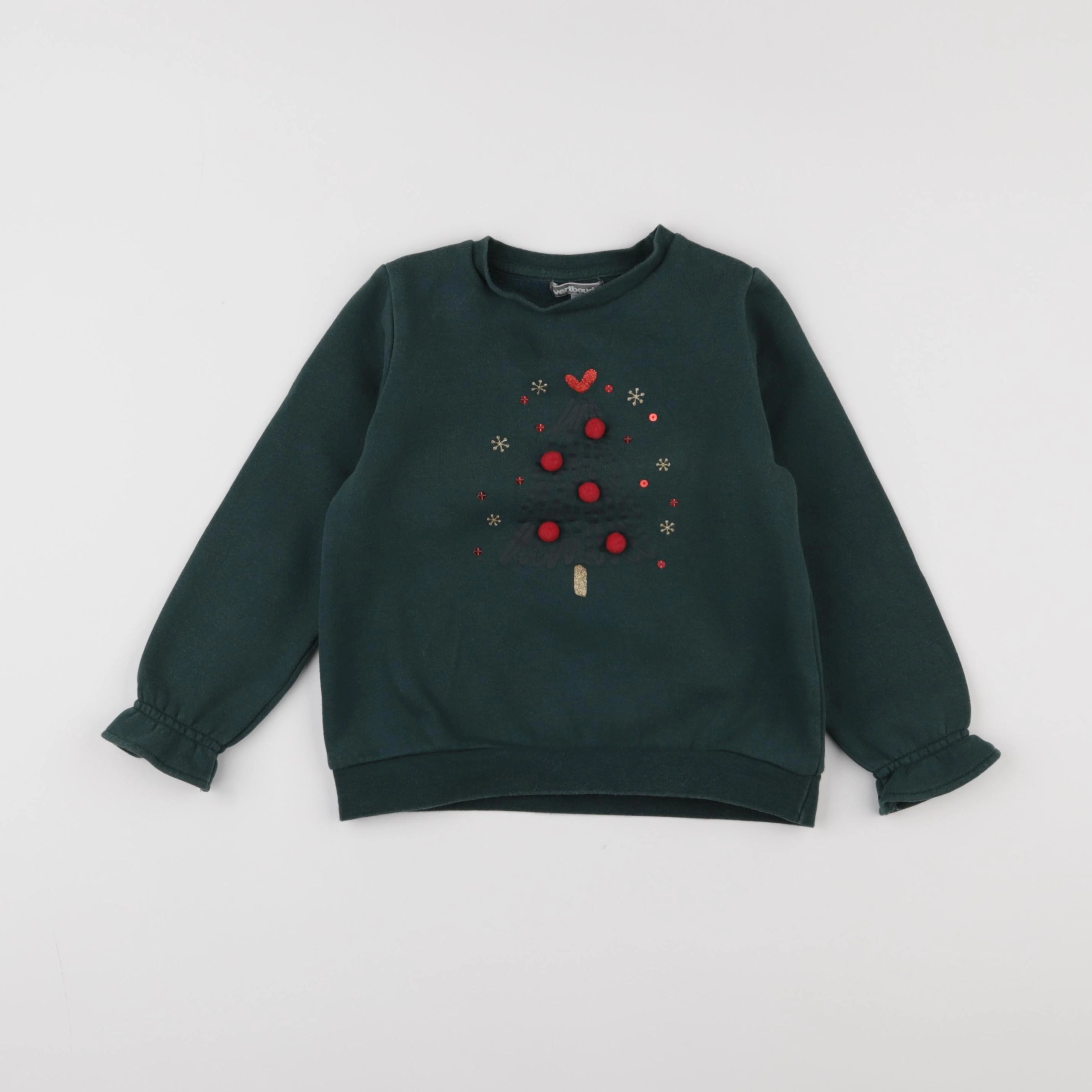 Vertbaudet - sweat vert - 5 ans