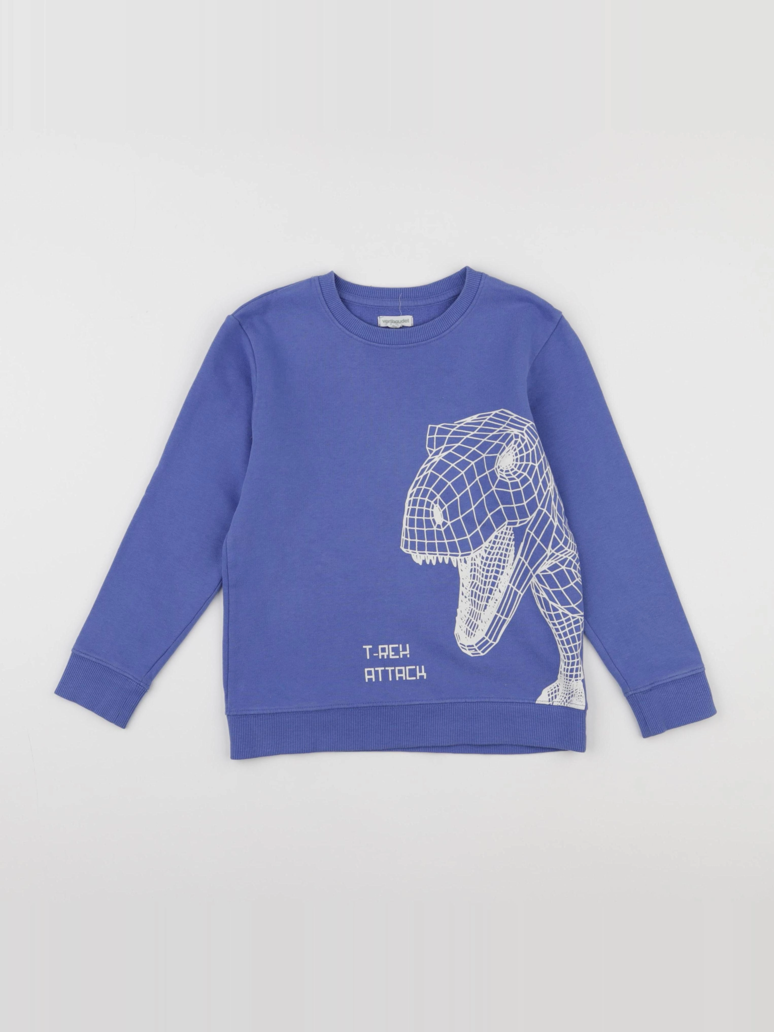 Vertbaudet - sweat bleu - 8 ans