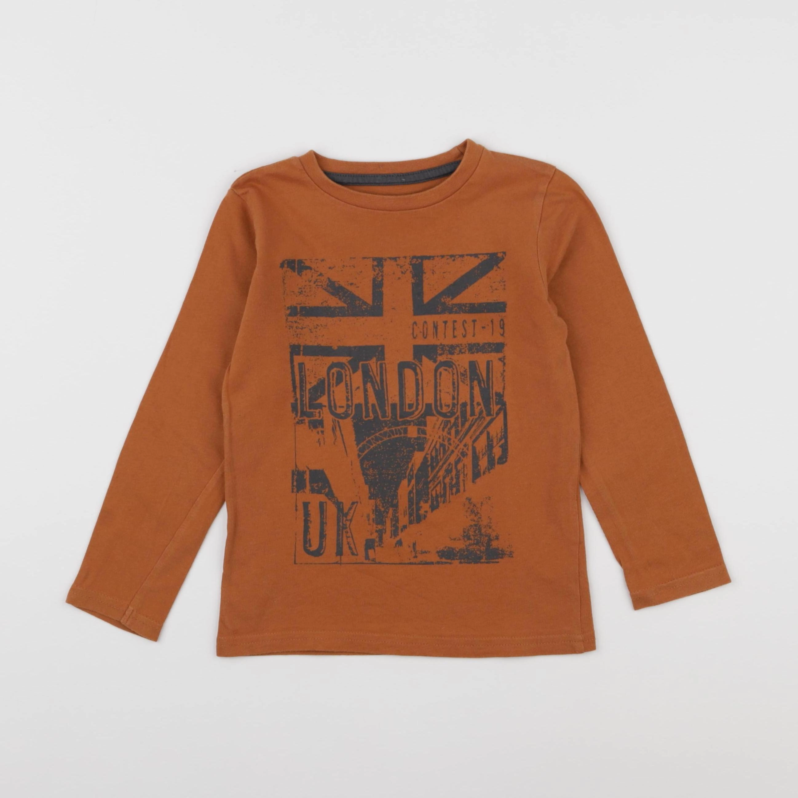 Vertbaudet - tee-shirt marron - 5 ans