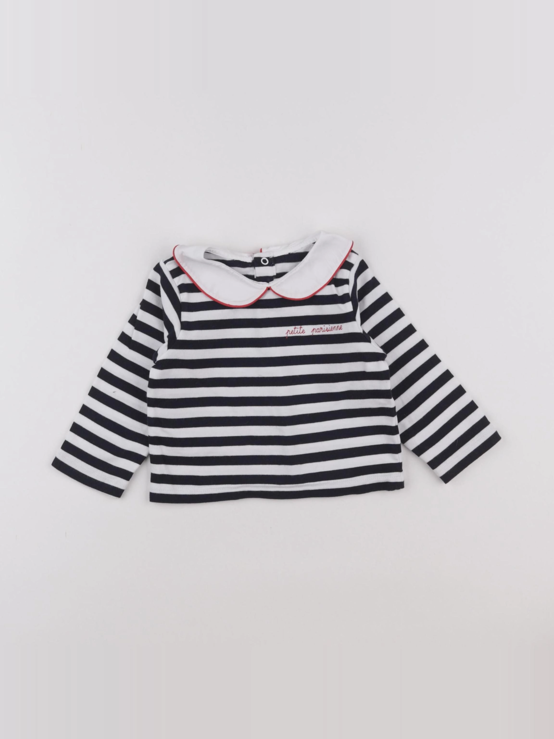 Jacadi - tee-shirt blanc, bleu - 18 mois