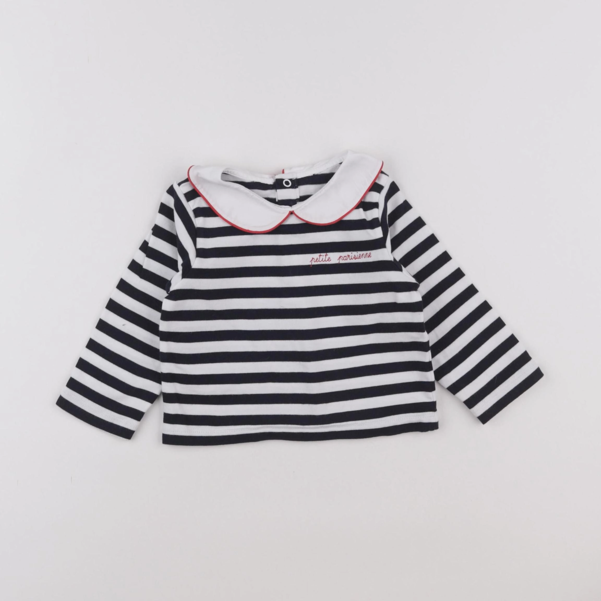 Jacadi - tee-shirt blanc, bleu - 18 mois