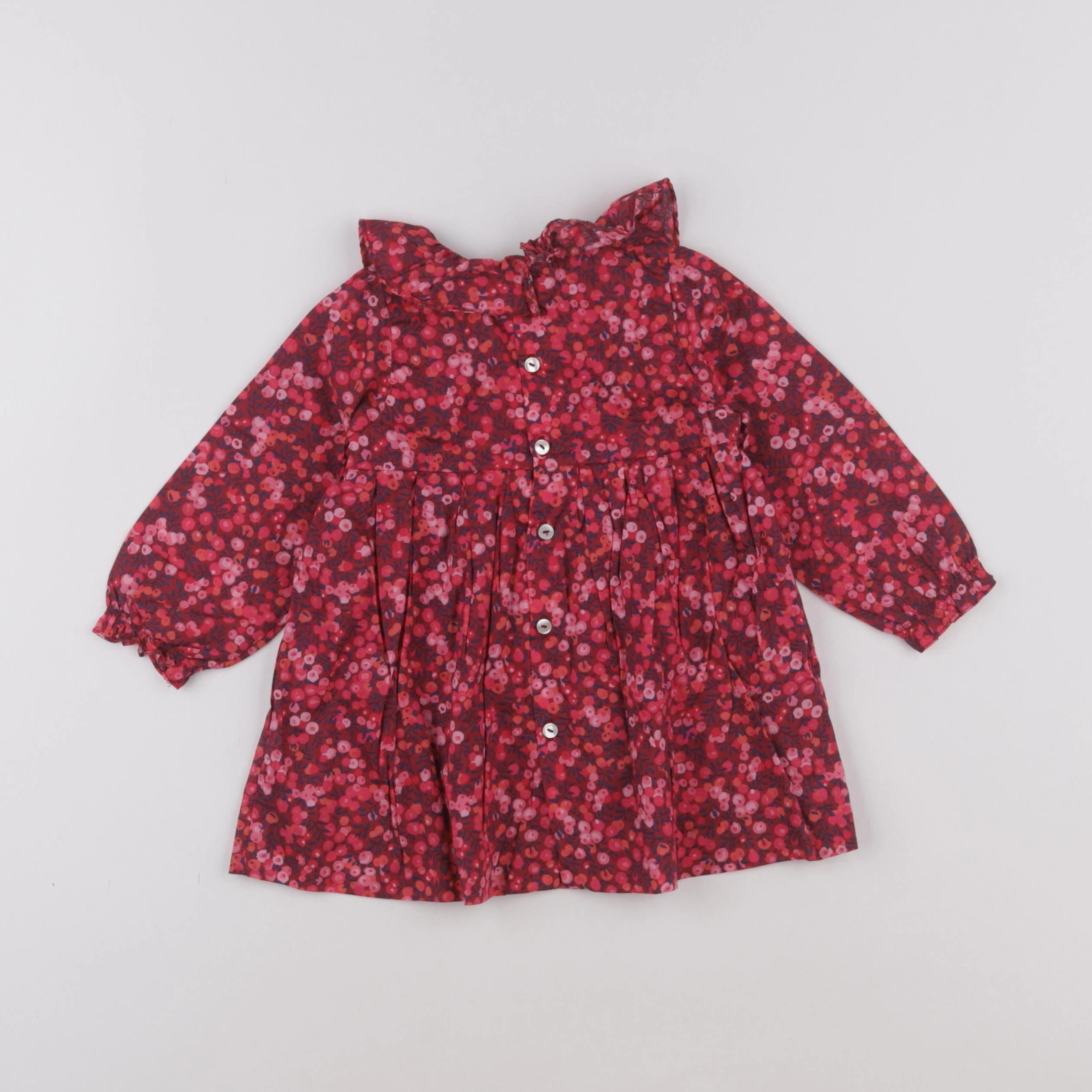 Jacadi - robe liberty rouge - 12 mois
