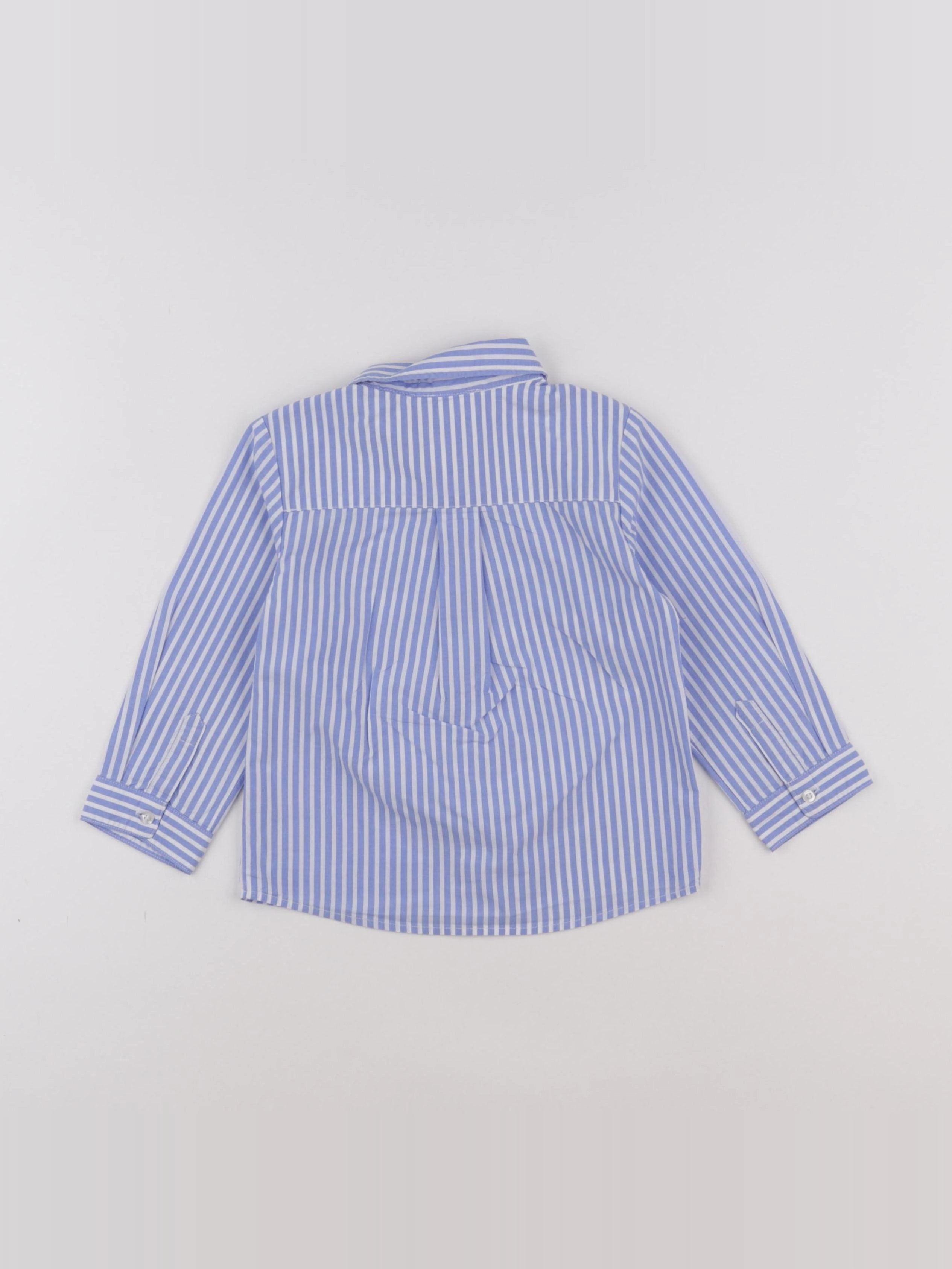 Jacadi - chemise blanc, bleu - 36 mois