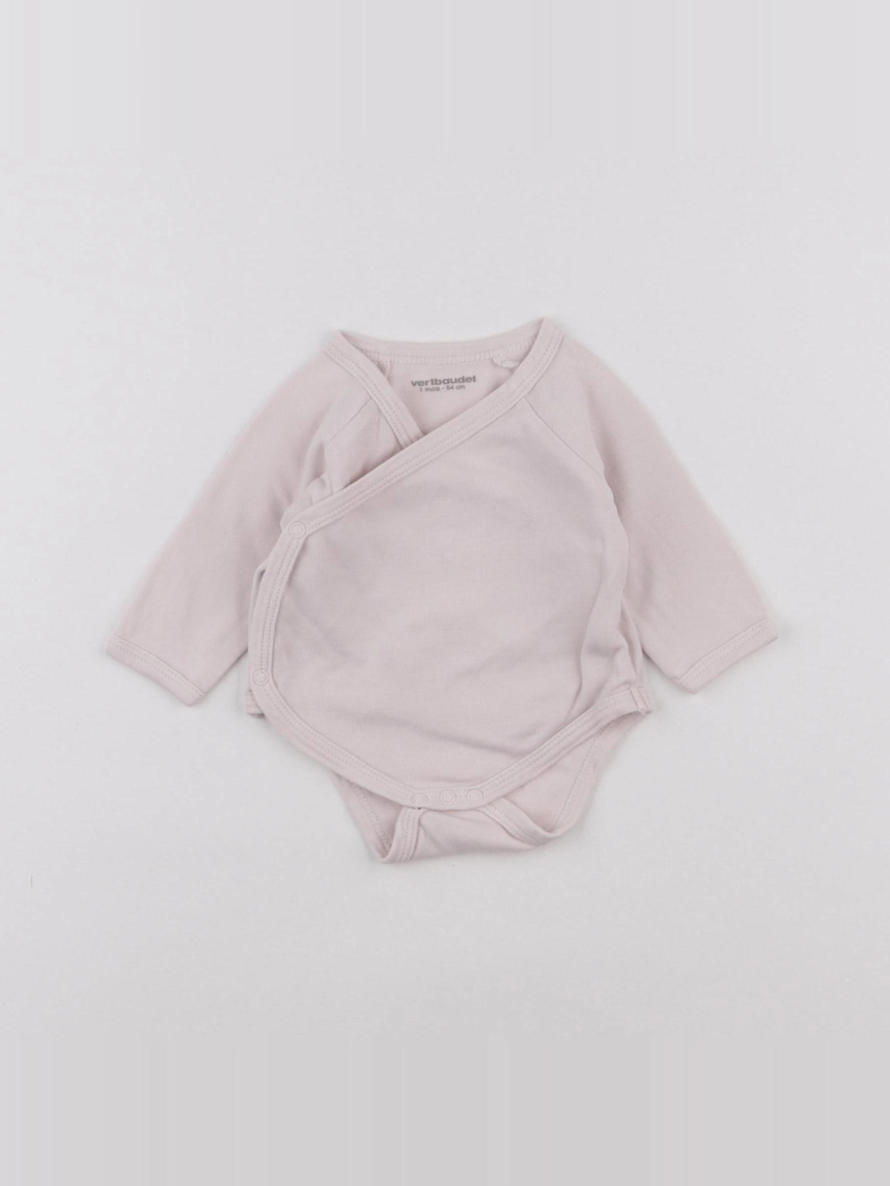 Vertbaudet - body rose - 1 mois