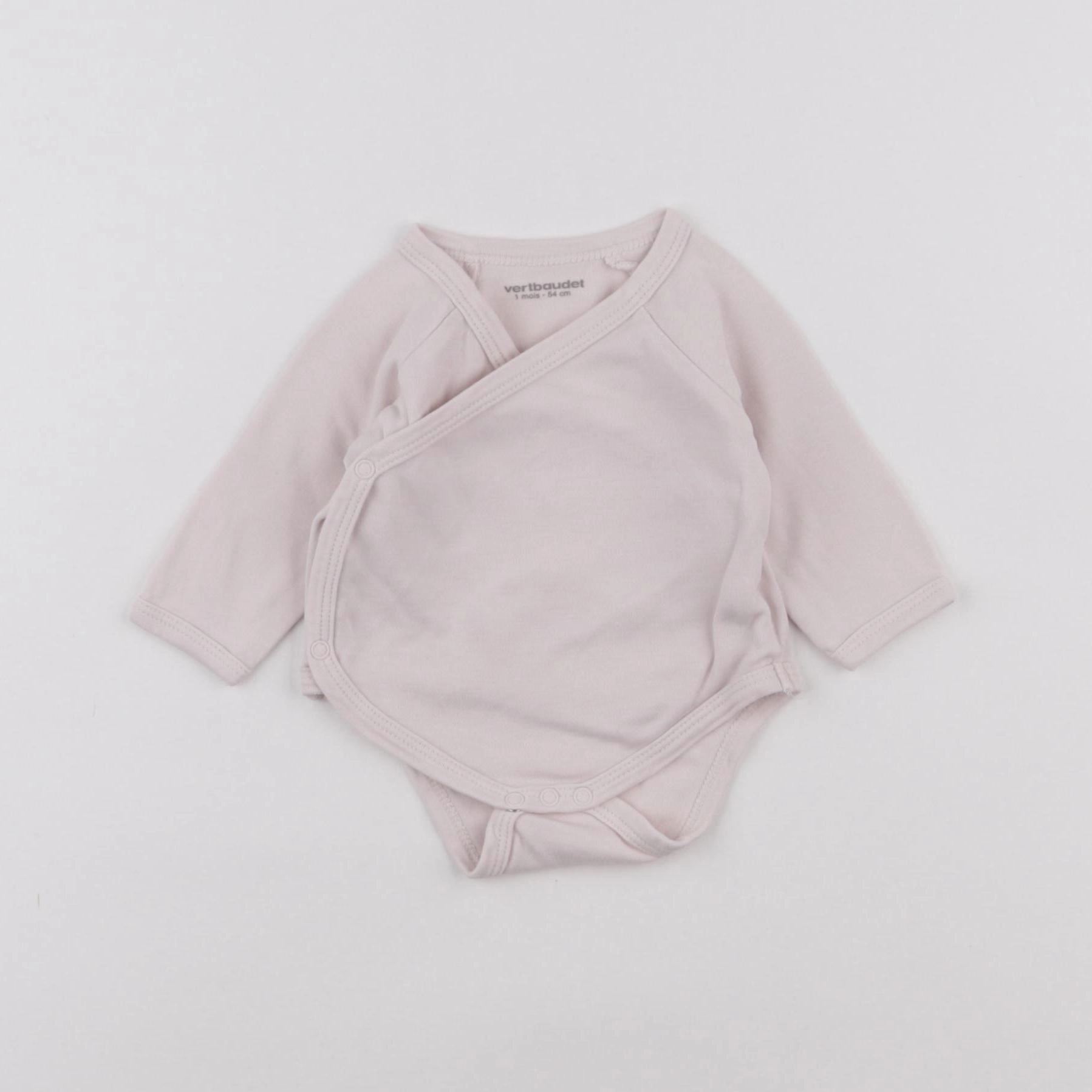 Vertbaudet - body rose - 1 mois