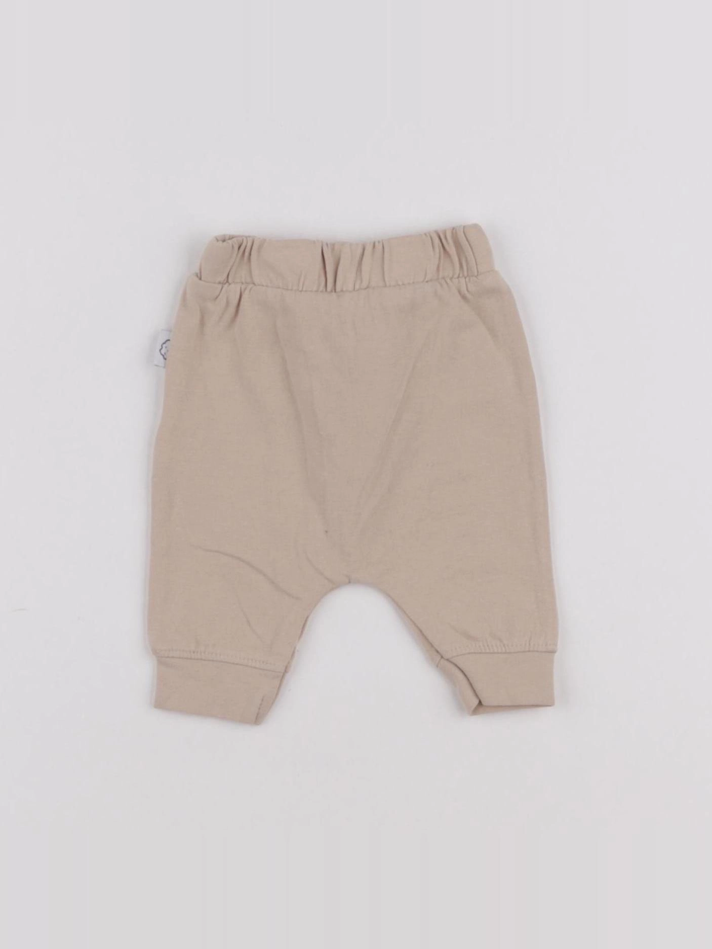 Vertbaudet - sarouel beige - 0 mois