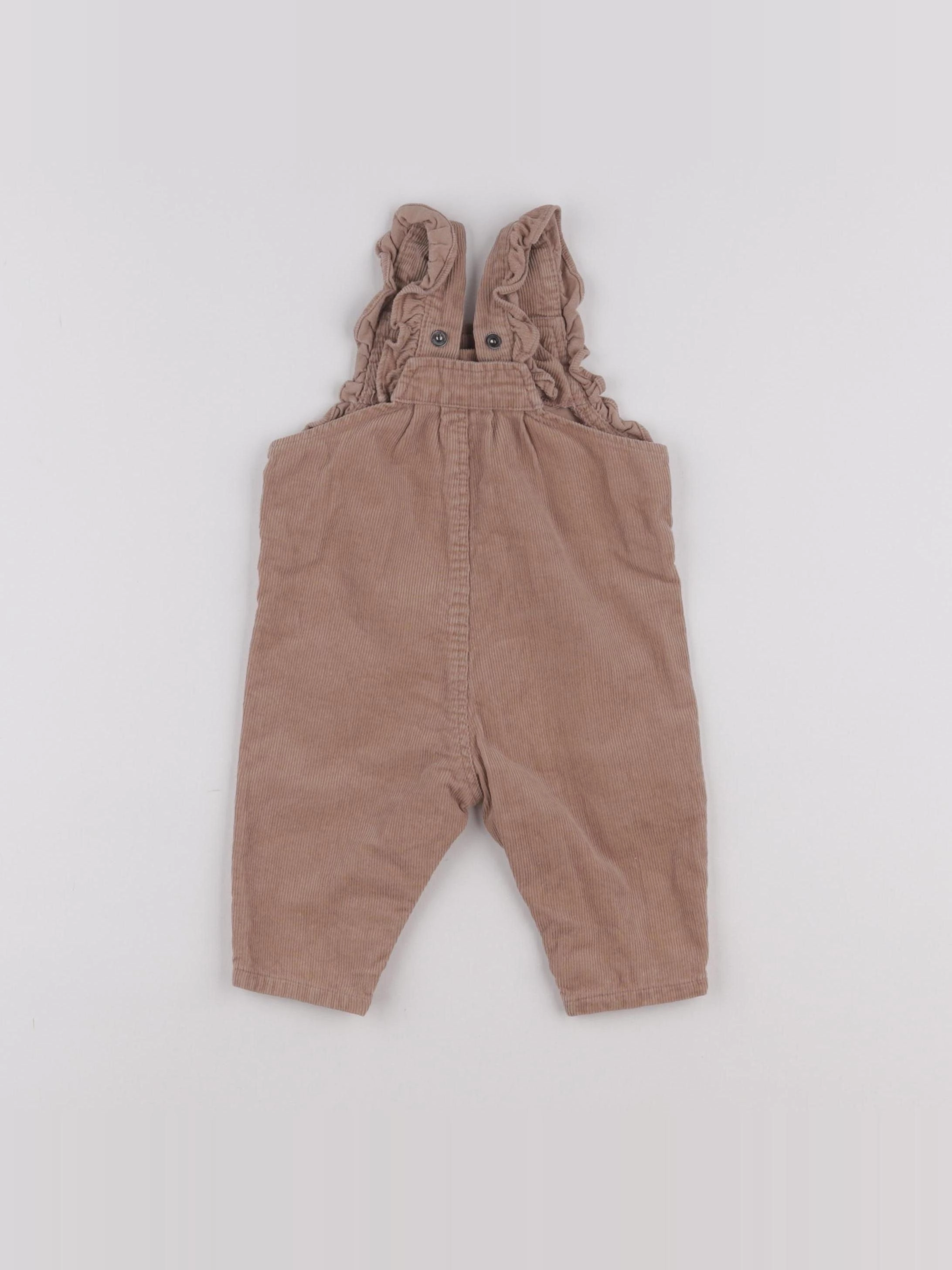 Vertbaudet - salopette beige - 3 mois