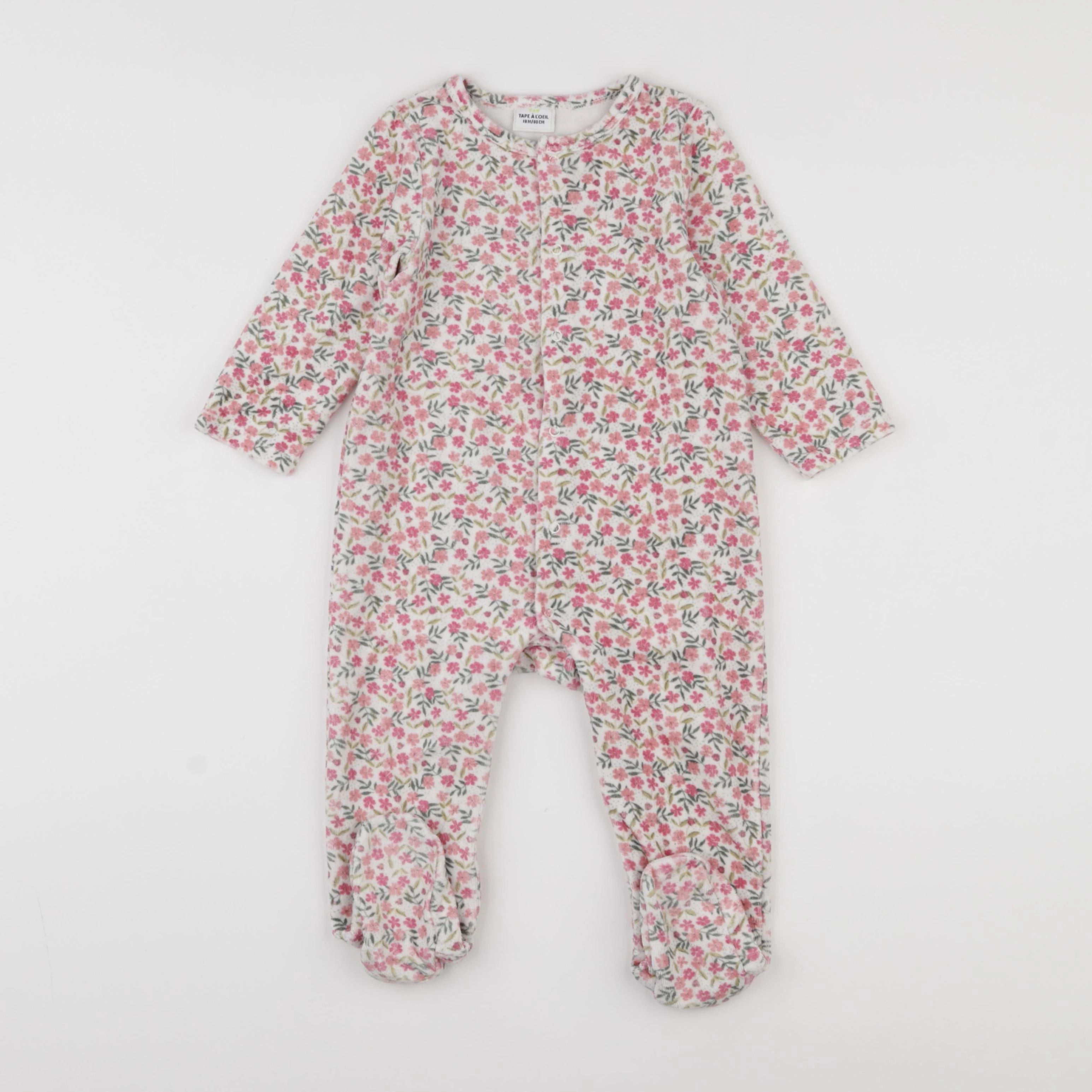 Tape à l'oeil - pyjama velours multicolore - 18 mois
