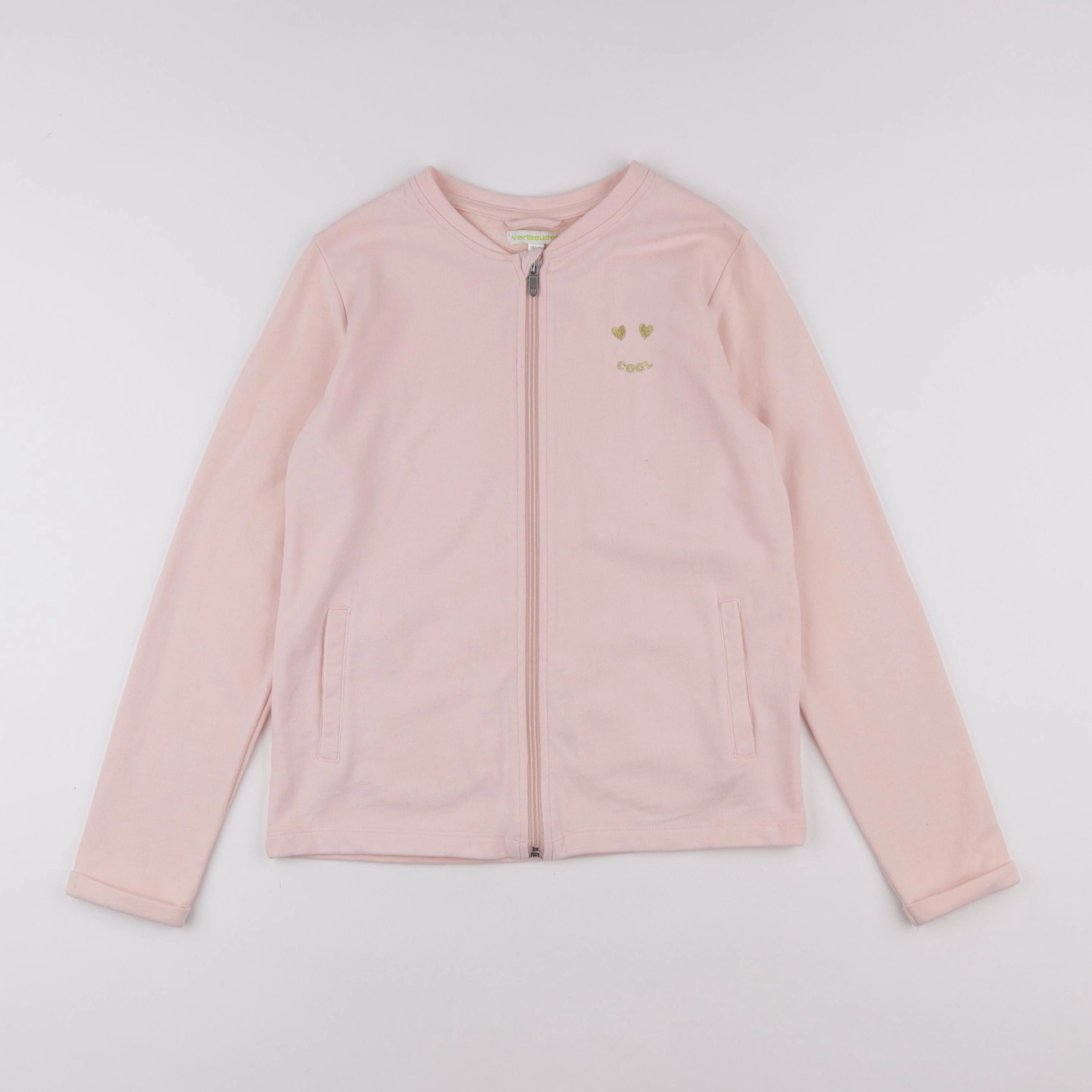Vertbaudet - sweat rose - 12 ans