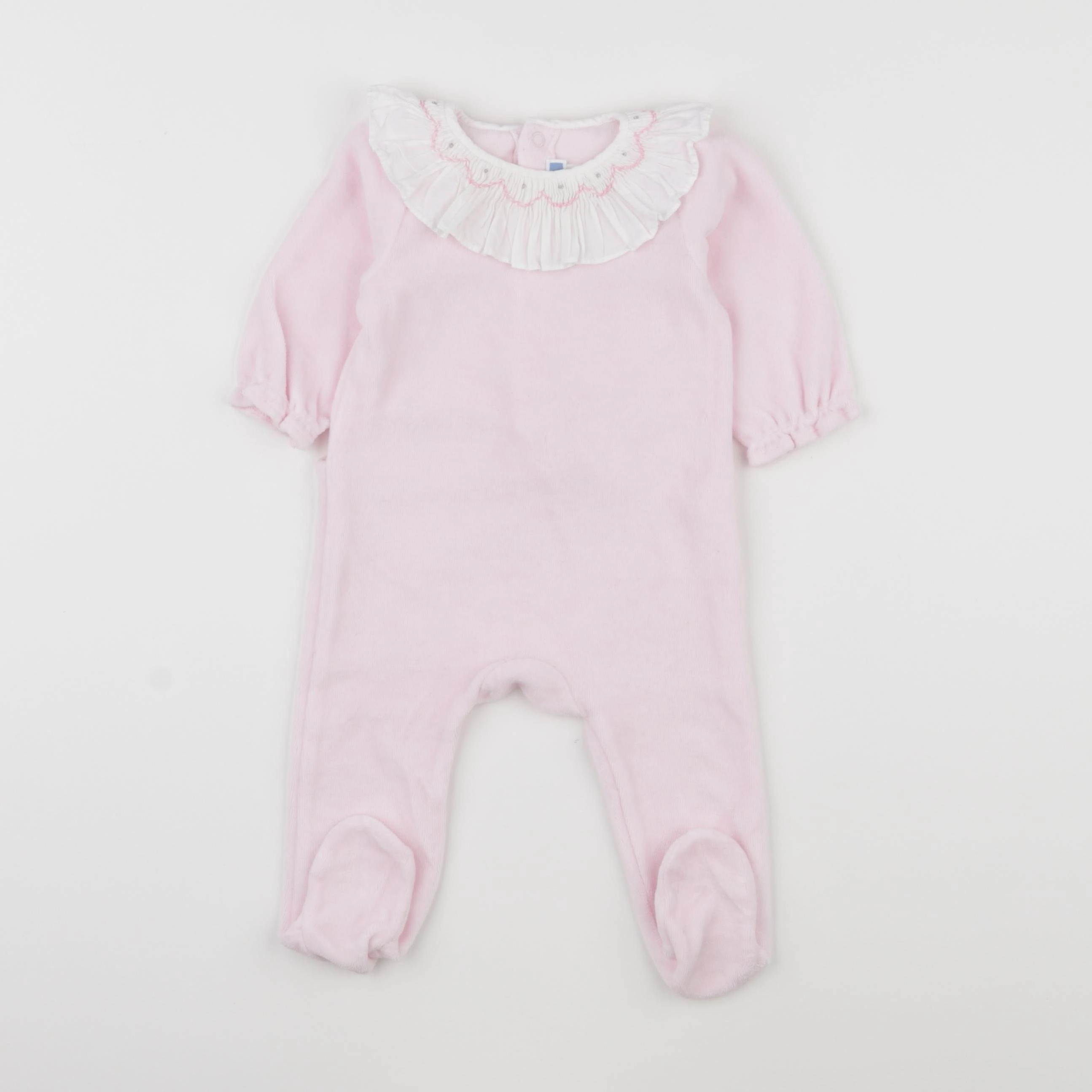 Jacadi - pyjama velours rose - 6 mois