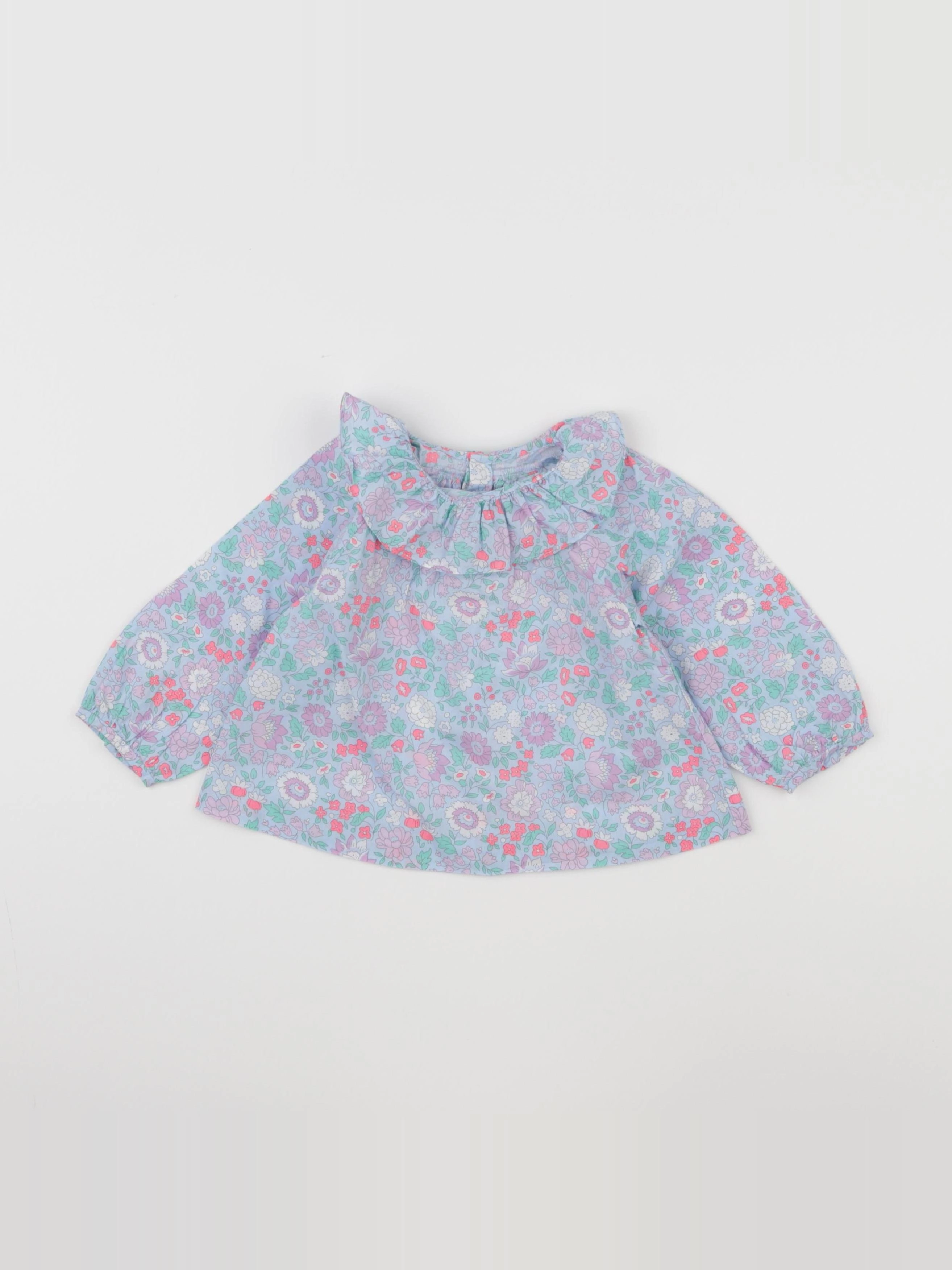 Jacadi - blouse liberty bleu - 18 mois