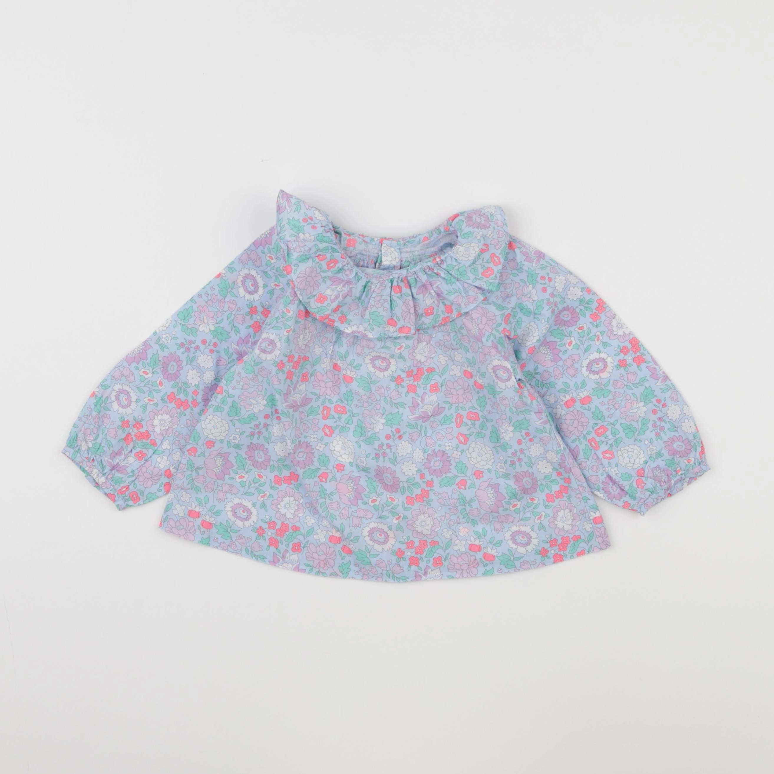 Jacadi - blouse liberty bleu - 18 mois