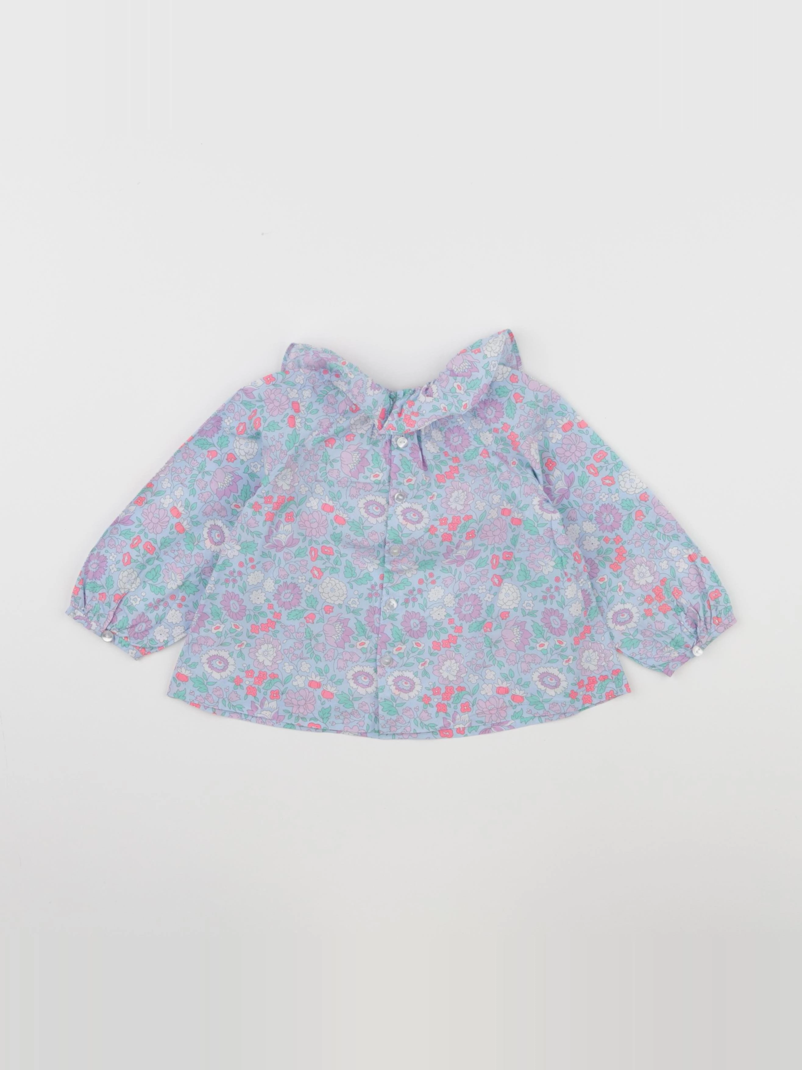 Jacadi - blouse liberty bleu - 18 mois