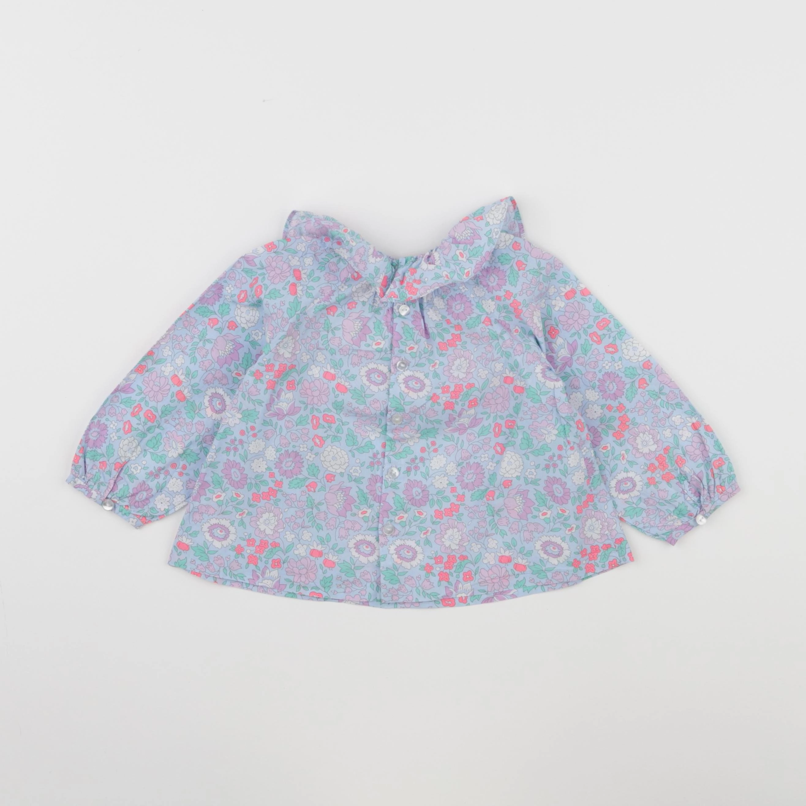 Jacadi - blouse liberty bleu - 18 mois