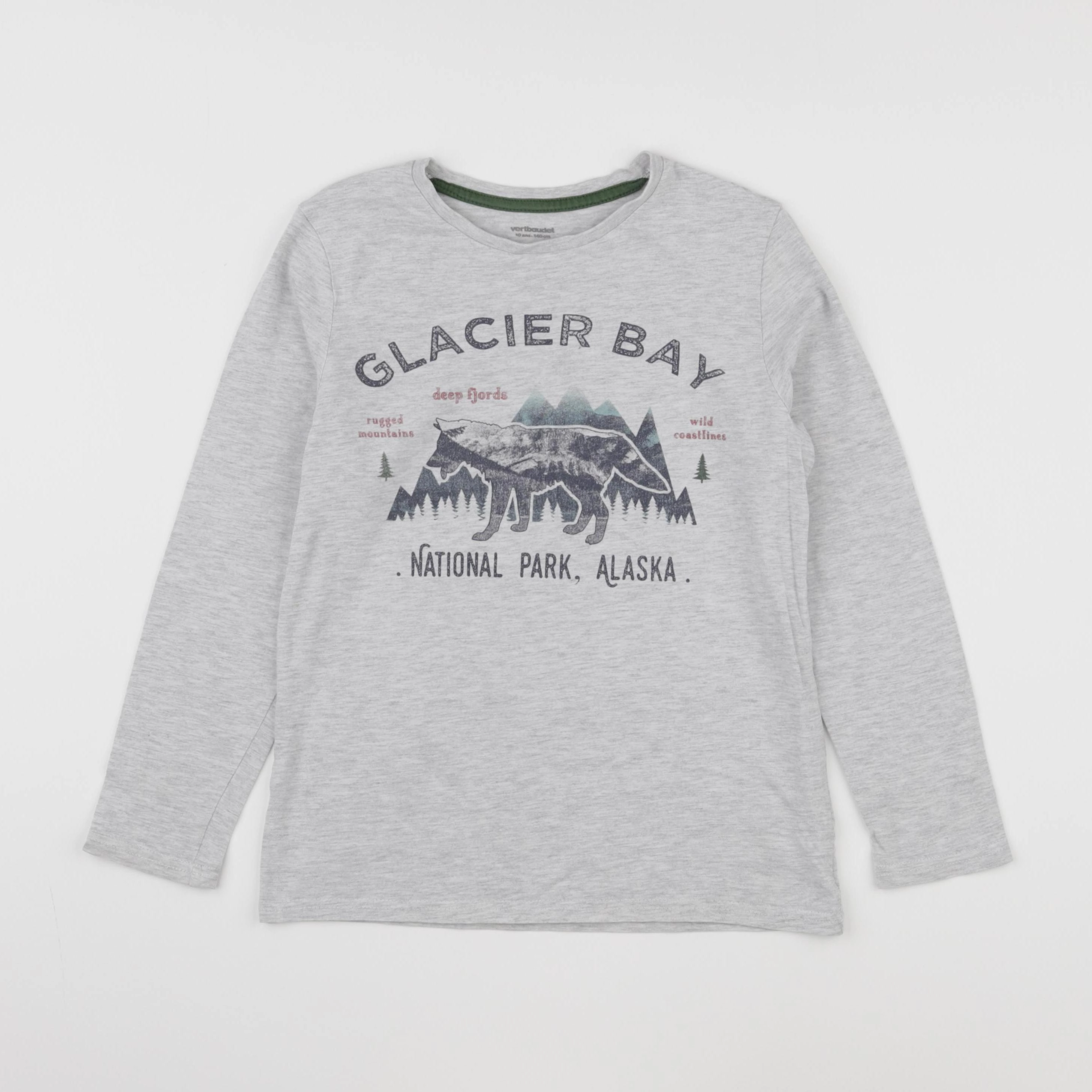 Vertbaudet - tee-shirt gris - 10 ans
