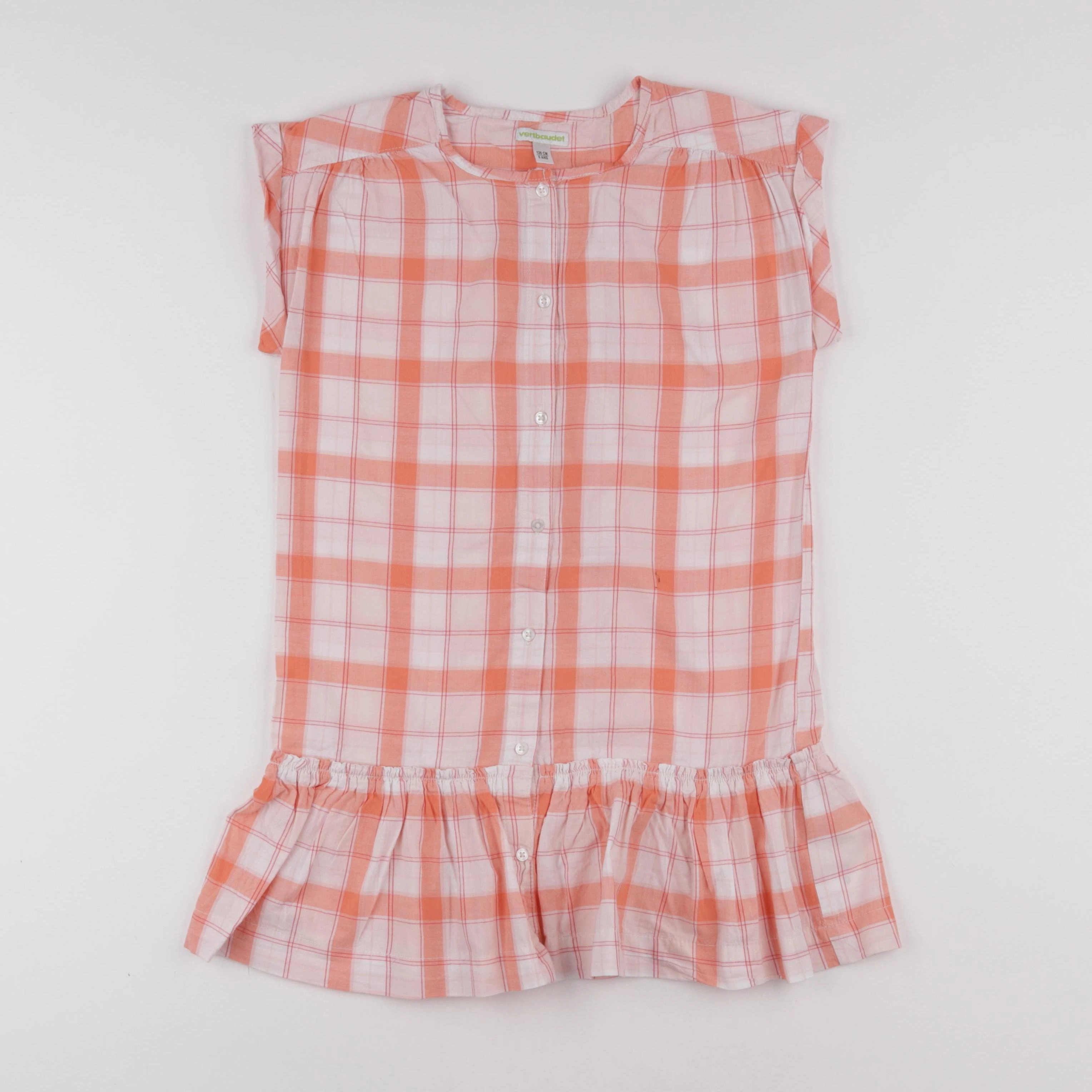 Vertbaudet - robe orange - 8 ans