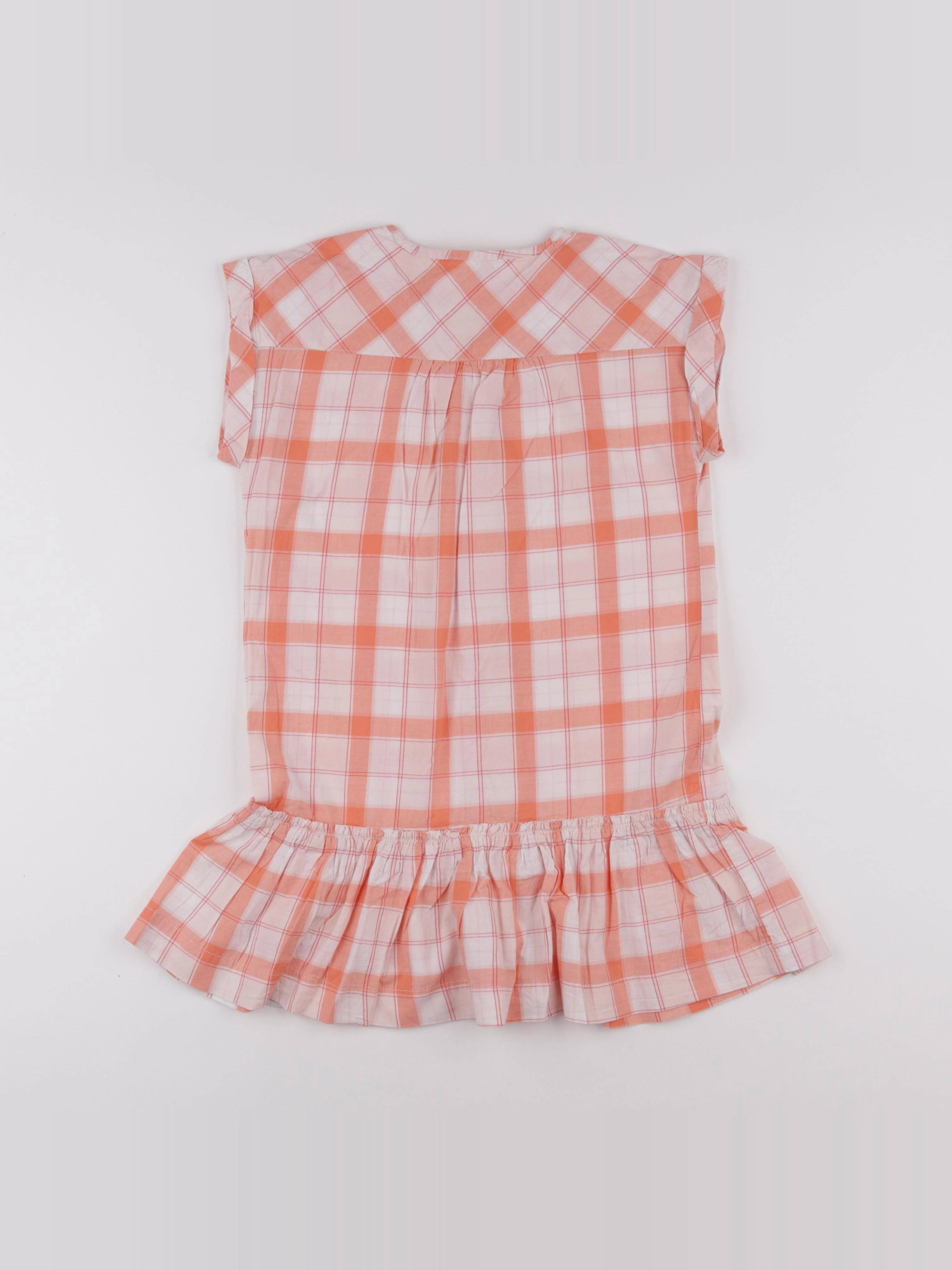 Vertbaudet - robe orange - 8 ans