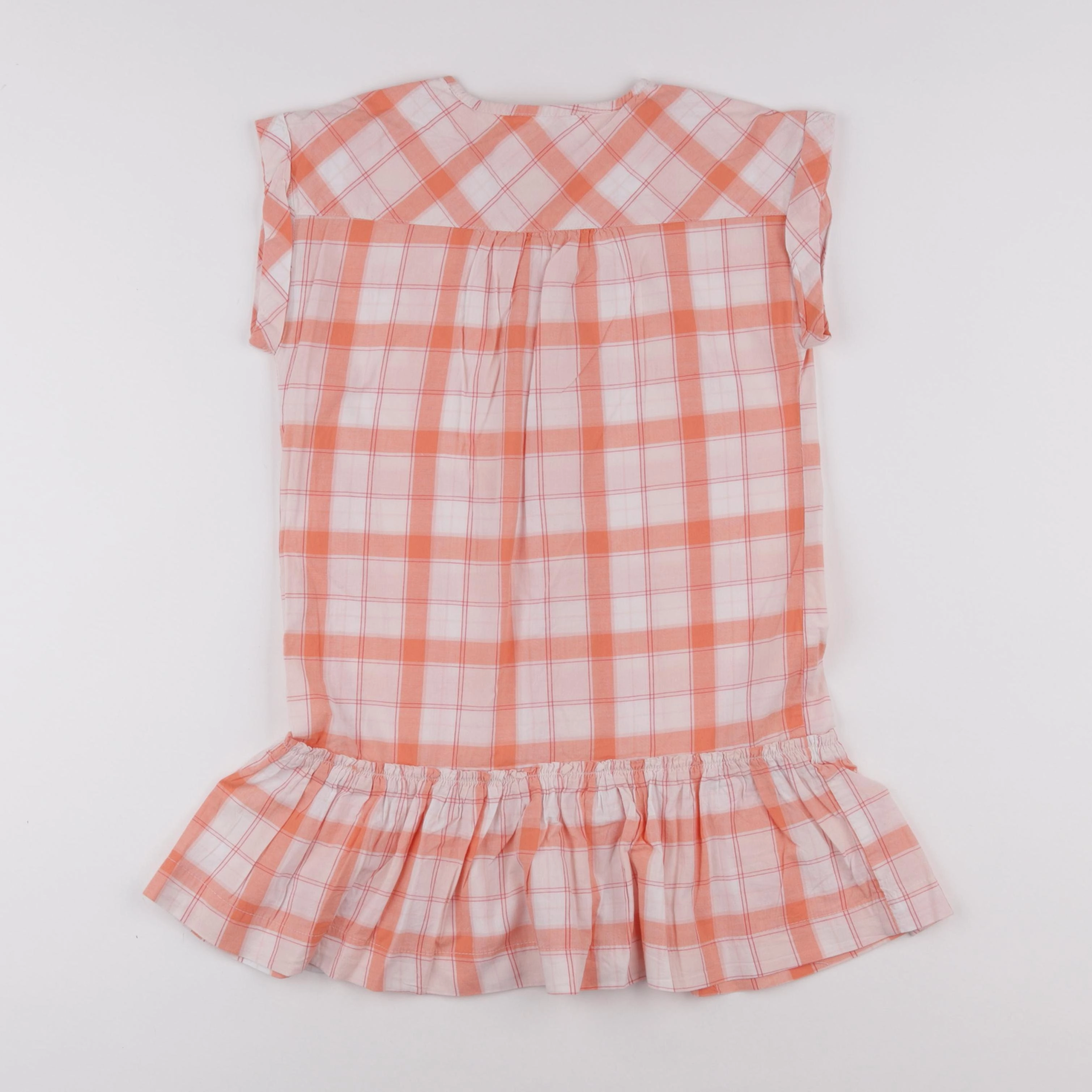 Vertbaudet - robe orange - 8 ans