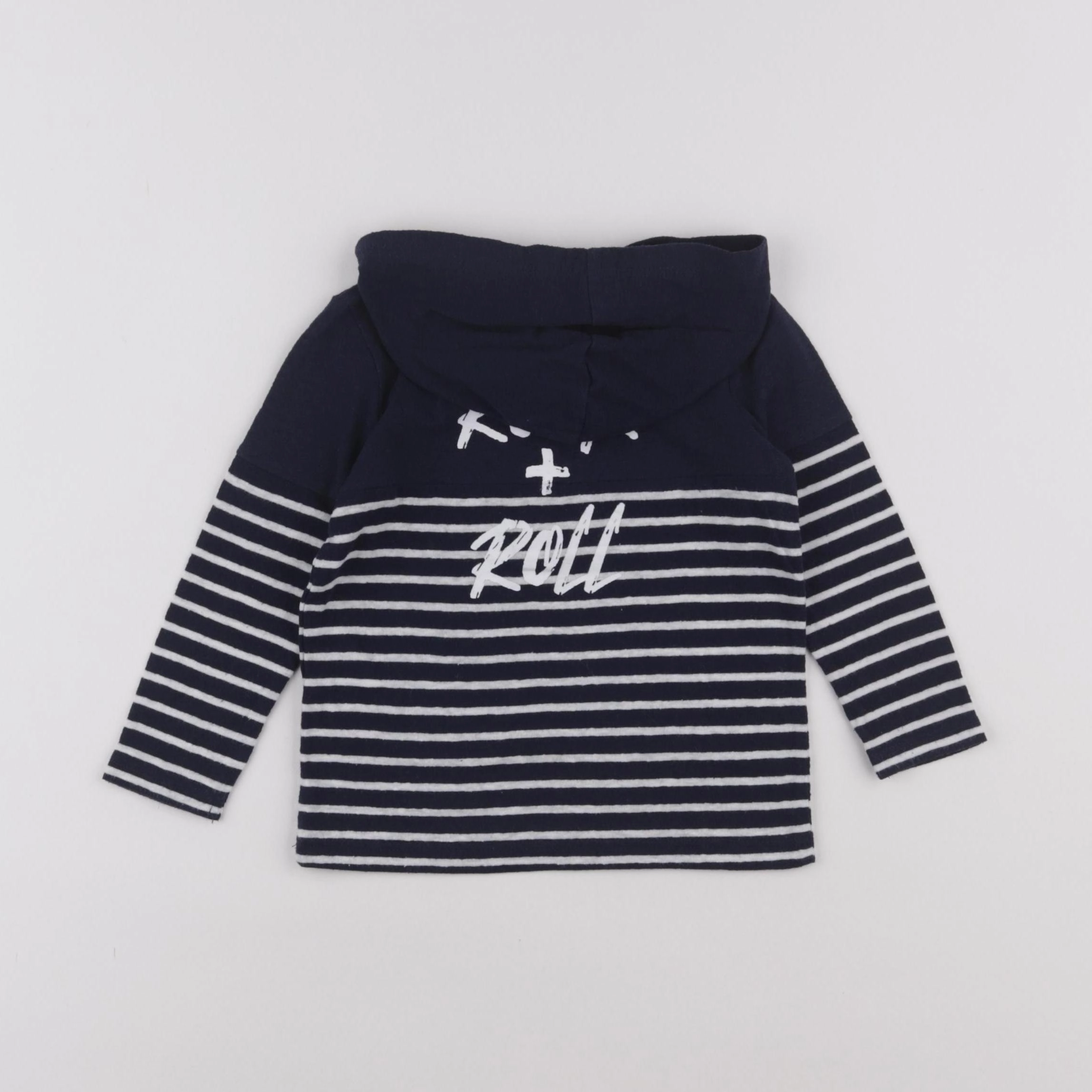 IKKS - tee-shirt bleu, blanc - 12 mois