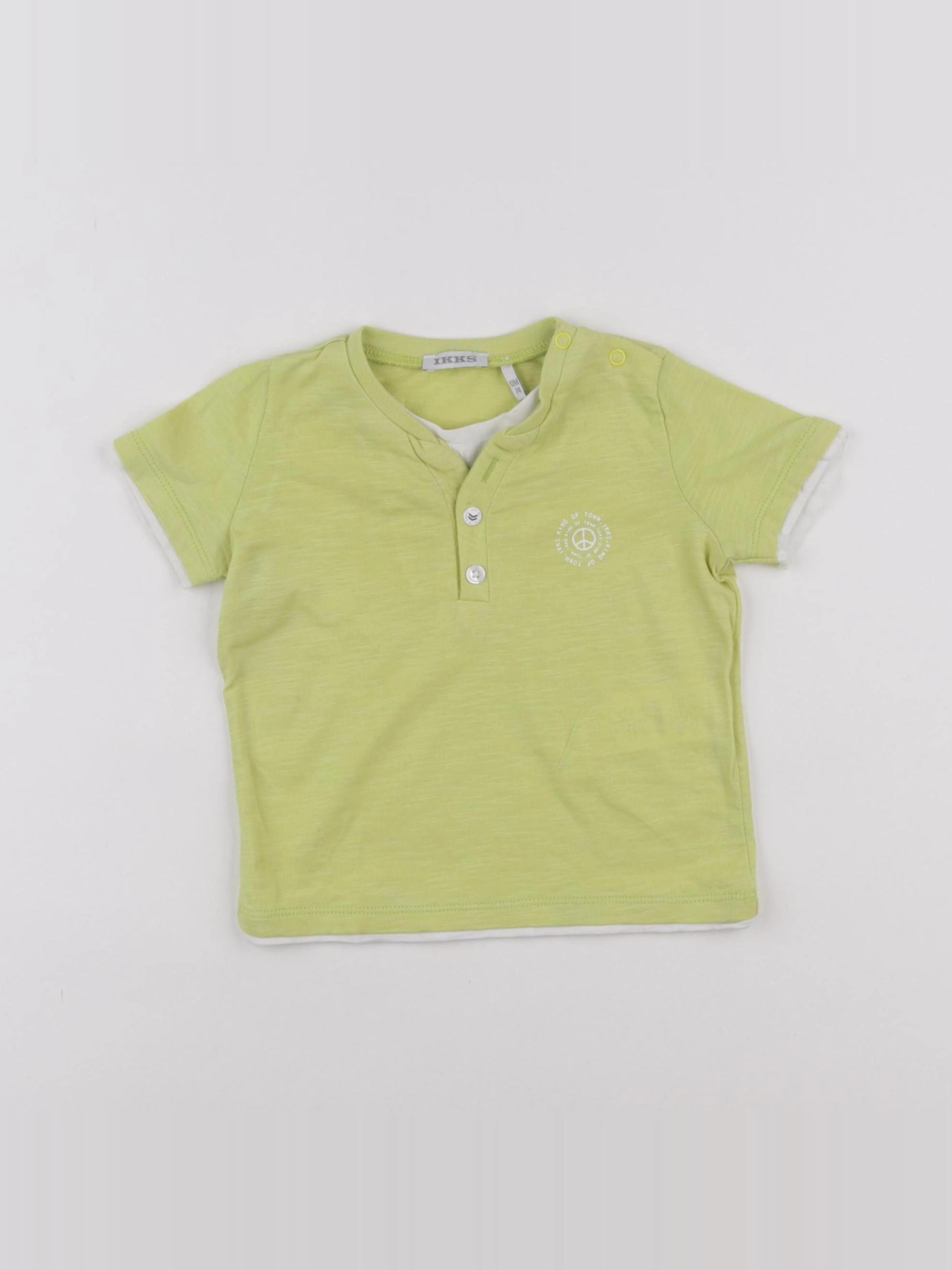 IKKS - tee-shirt jaune - 12 mois