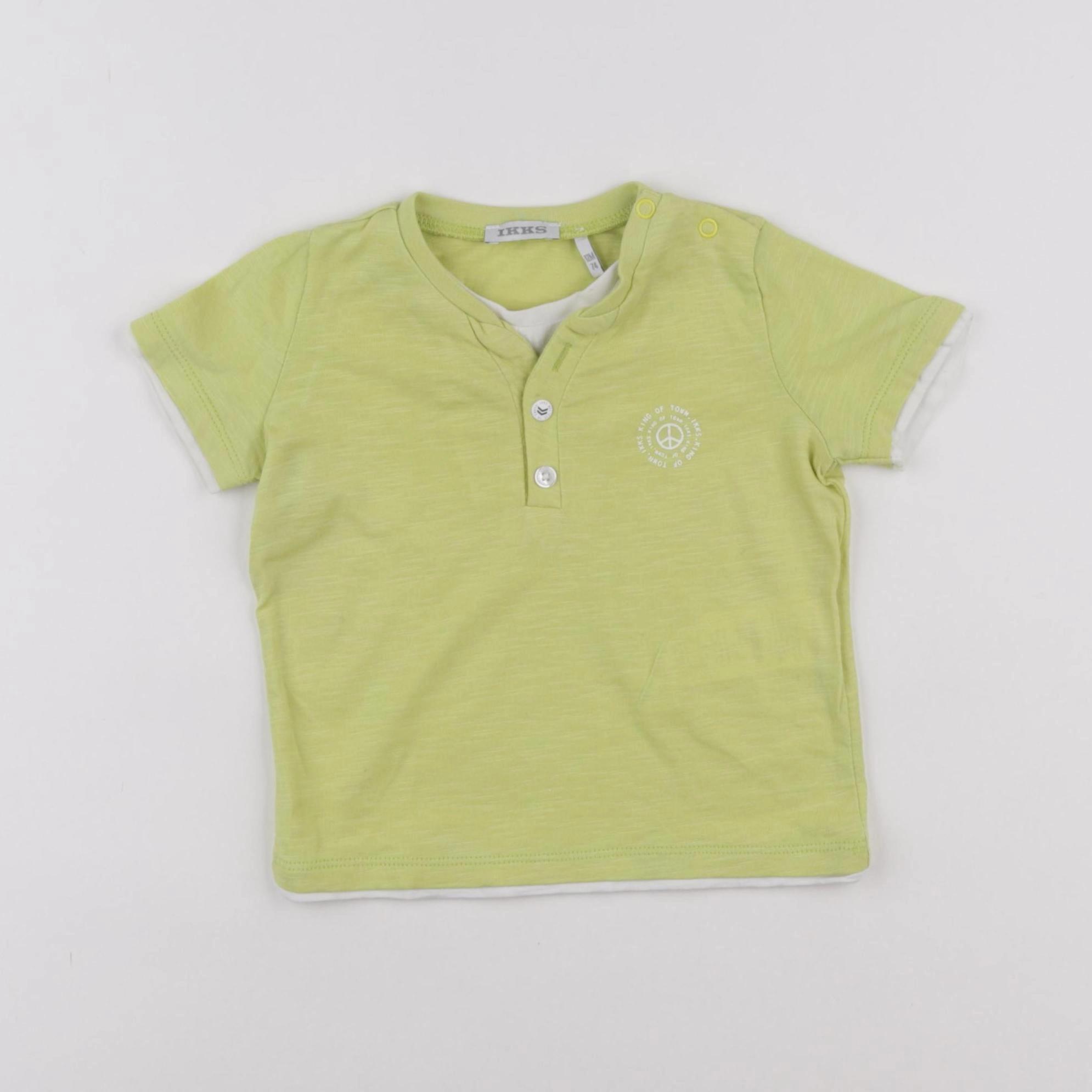 IKKS - tee-shirt jaune - 12 mois
