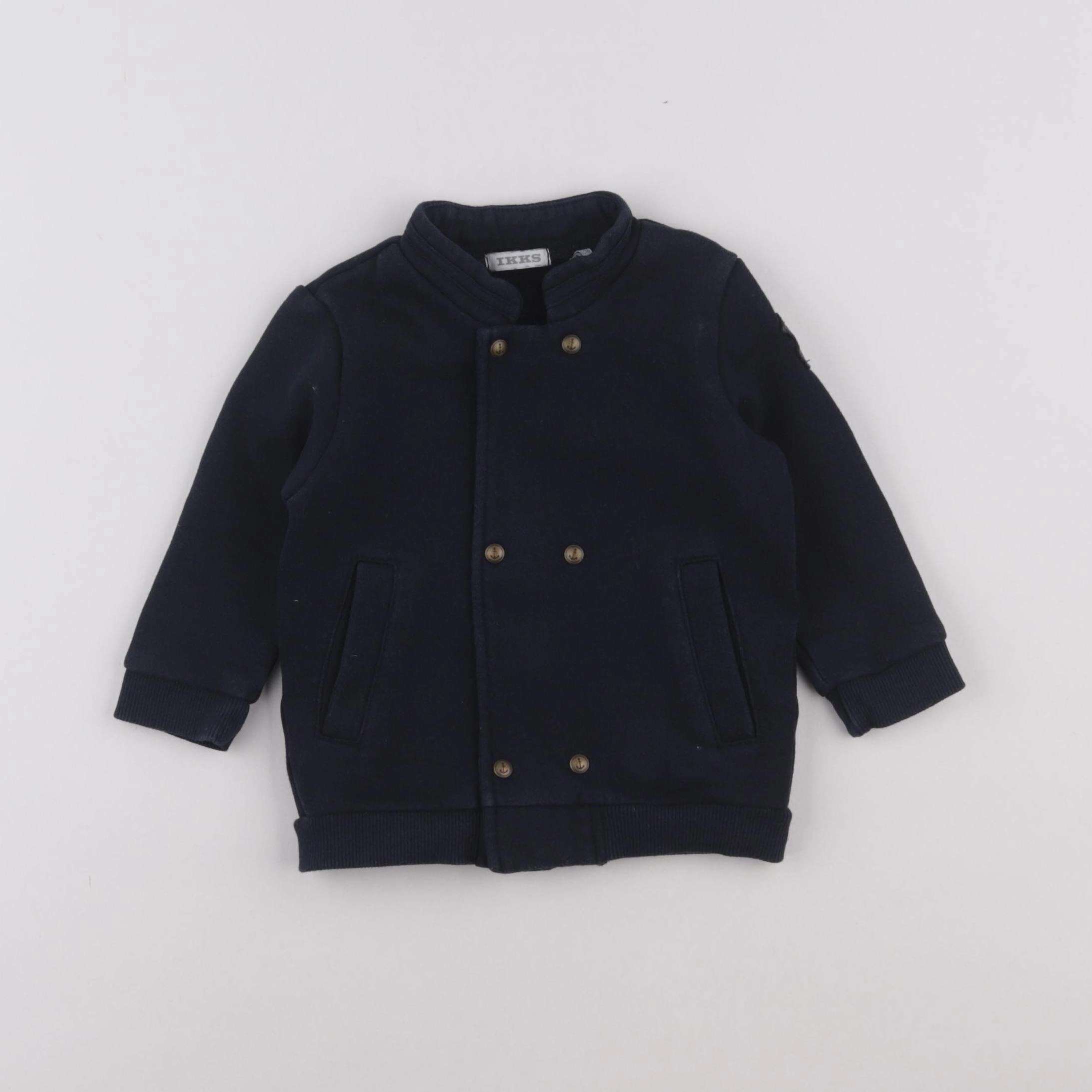 IKKS - sweat bleu - 12 mois