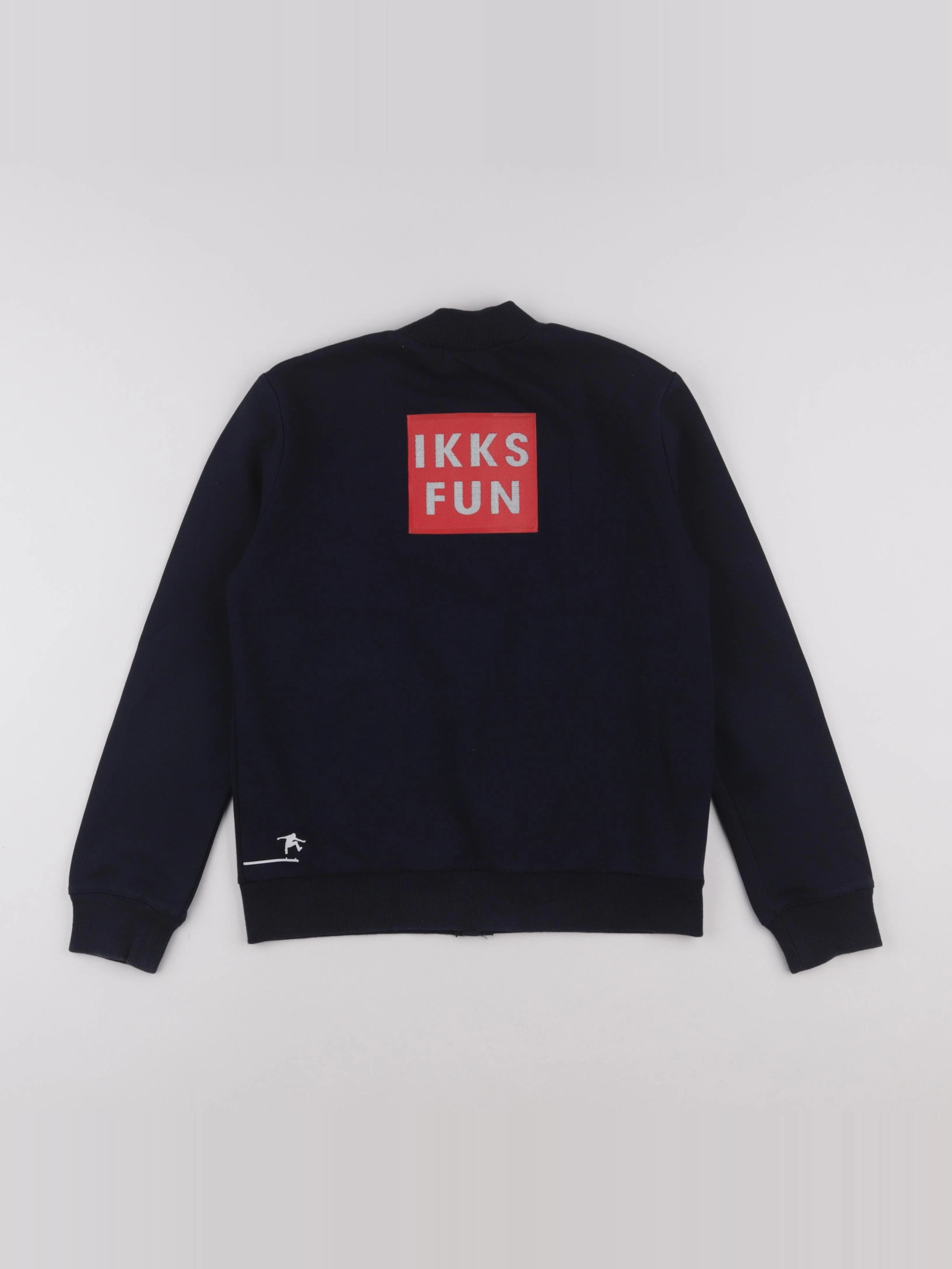 IKKS - sweat imprimé au dos bleu - 12 ans