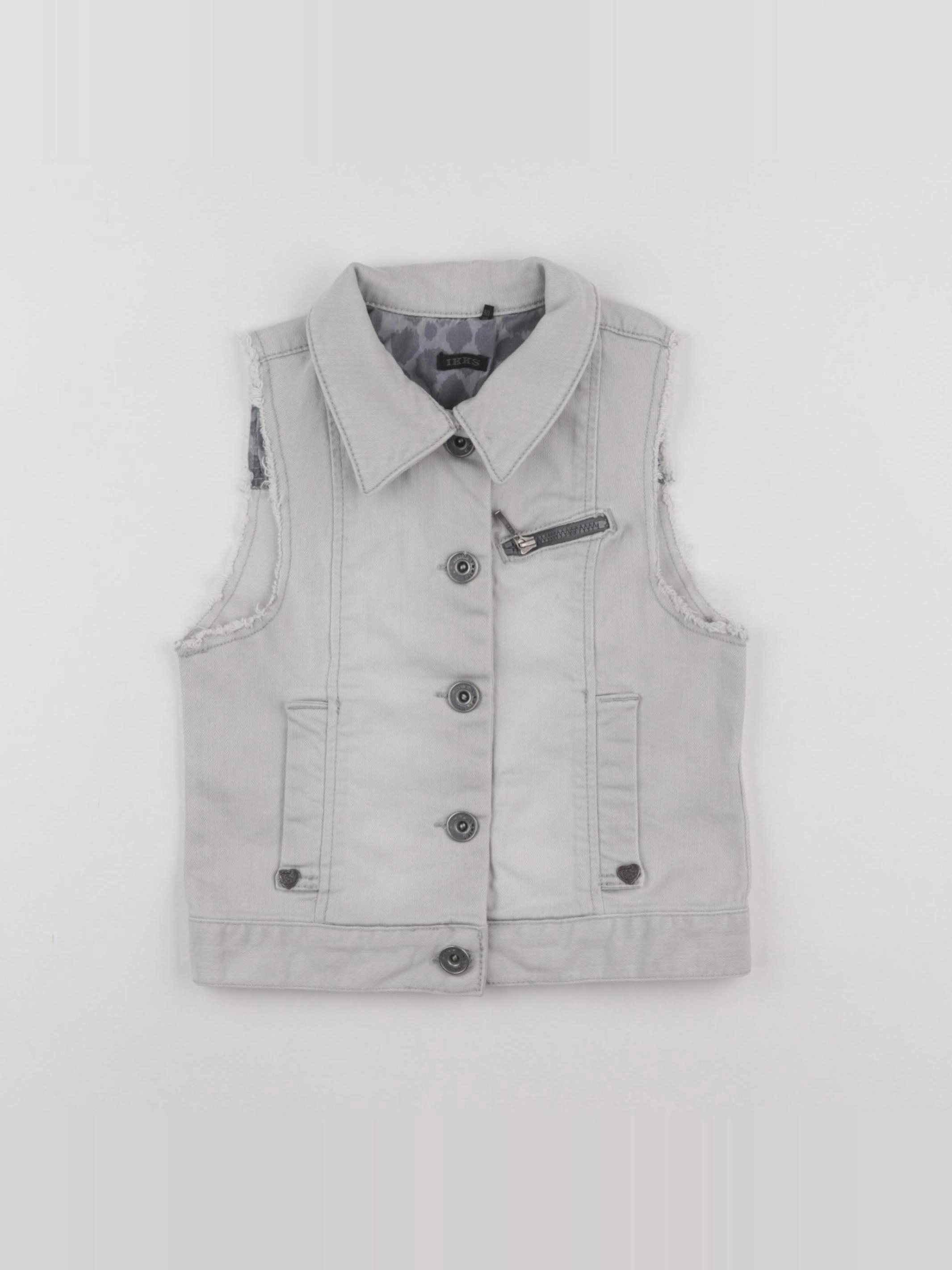 IKKS - gilet gris - 8 ans