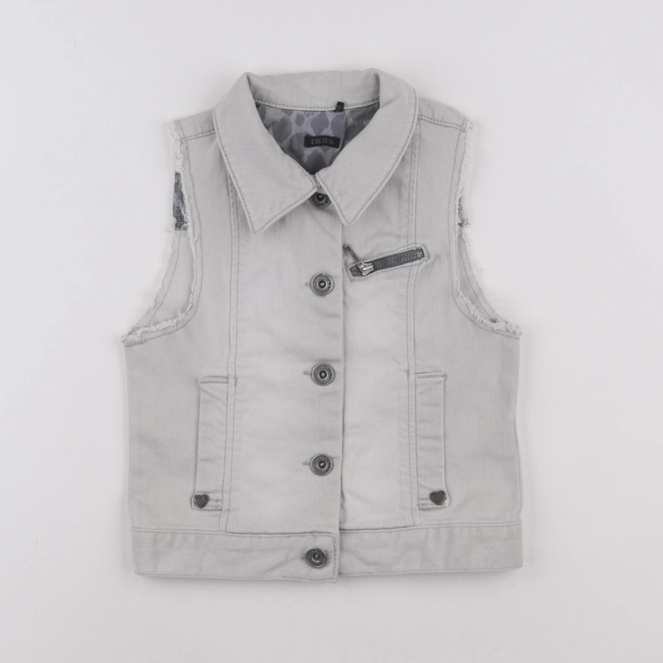 IKKS - gilet gris - 8 ans