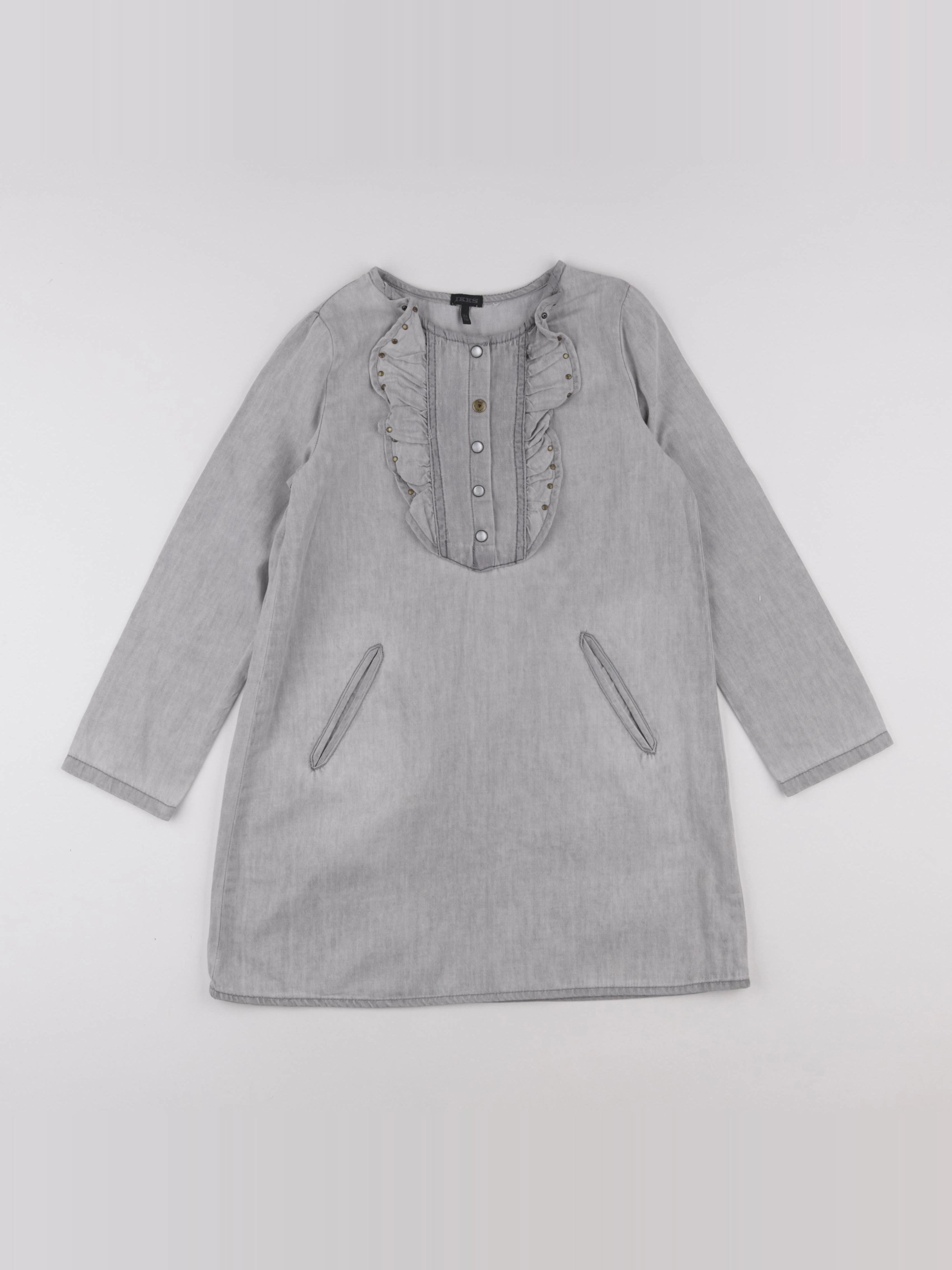 IKKS - robe gris - 10 ans