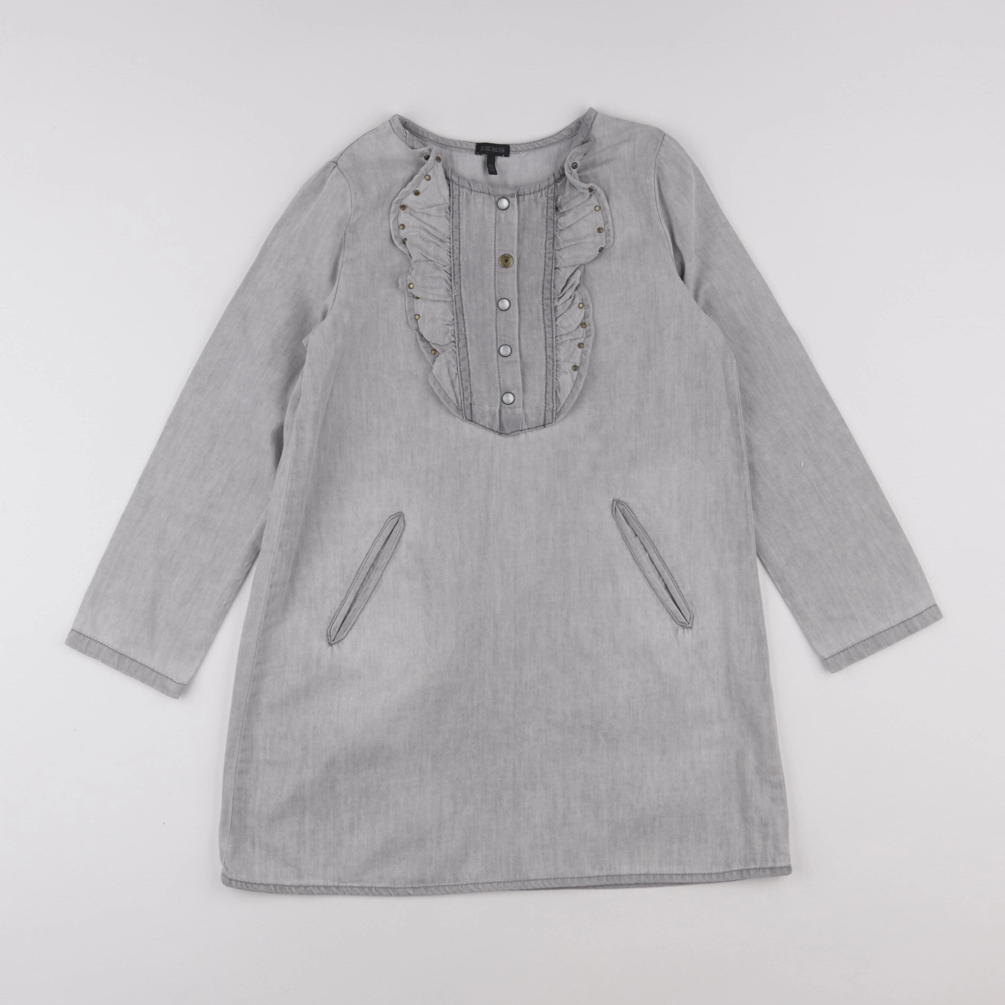 IKKS - robe gris - 10 ans