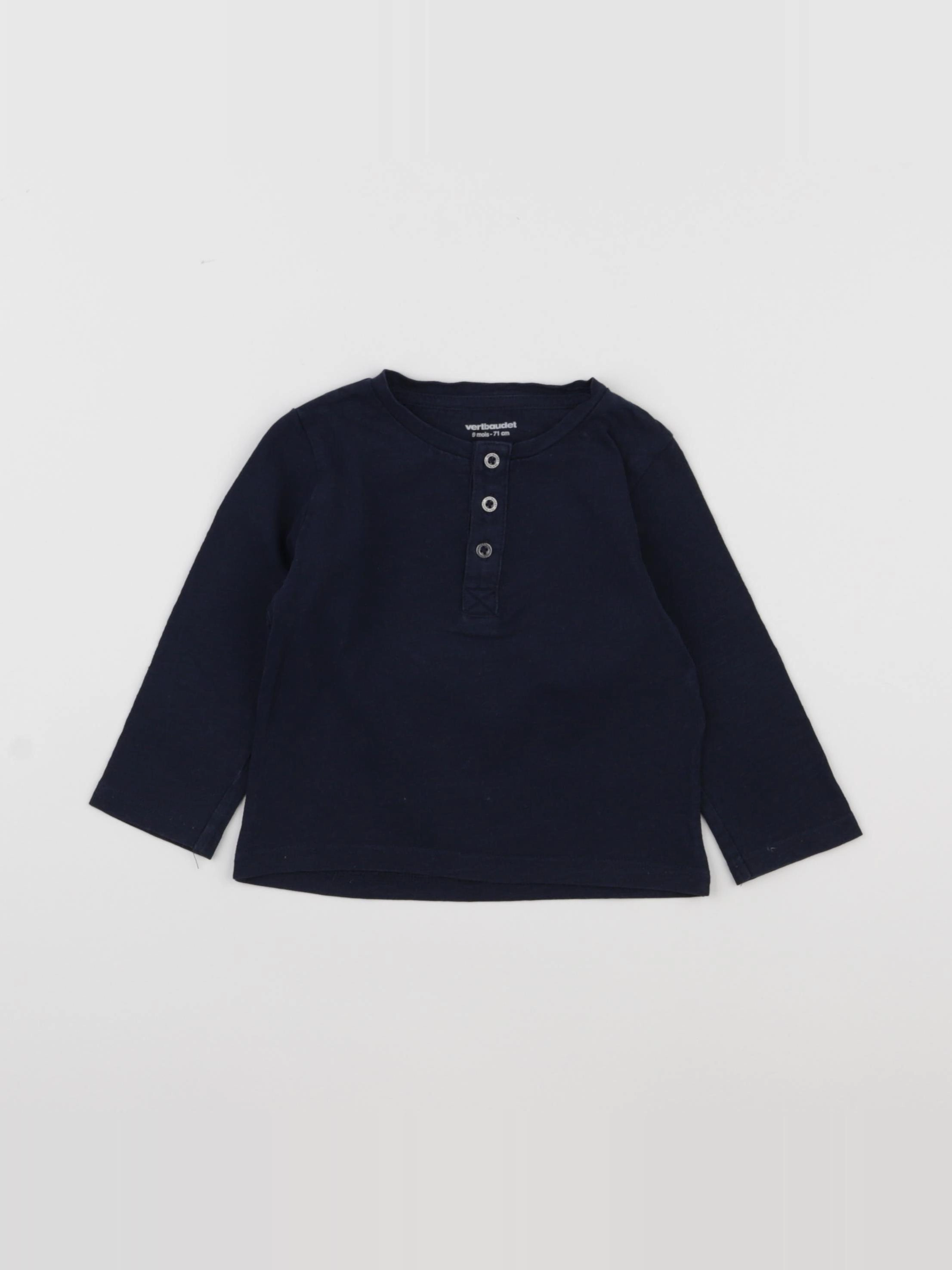 Vertbaudet - tee-shirt bleu - 9 mois