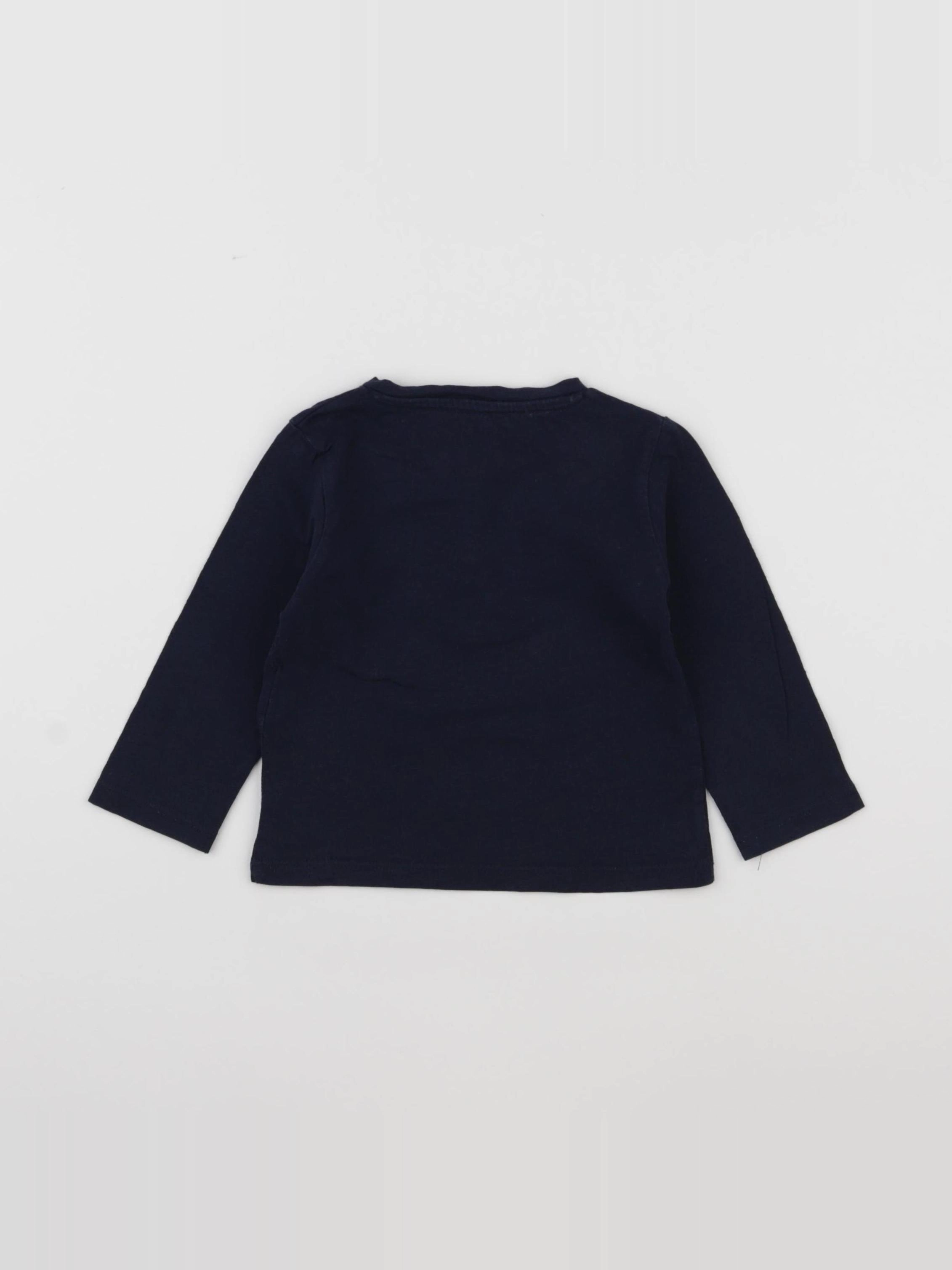 Vertbaudet - tee-shirt bleu - 9 mois