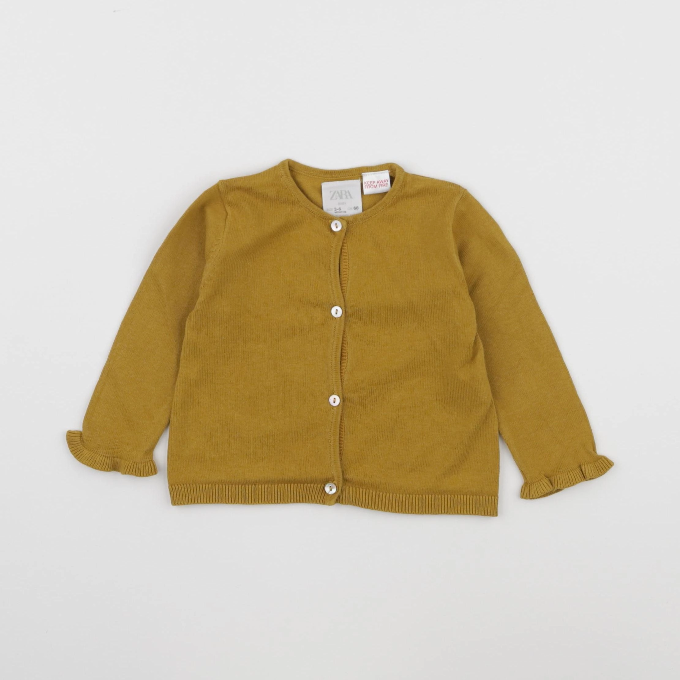 Zara - gilet jaune - 3/6 mois