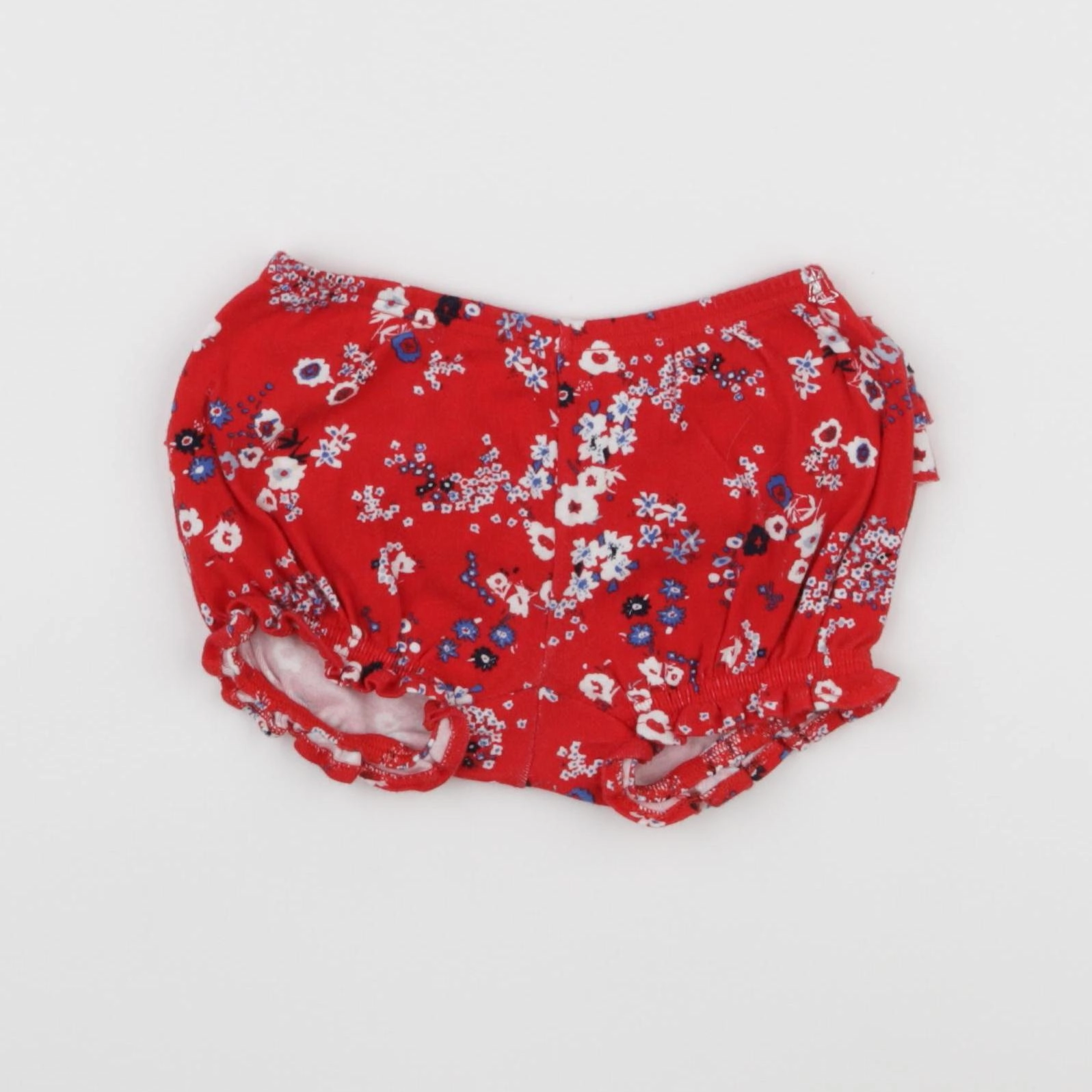 Petit Bateau - bloomer volants au dos rouge - 18 mois