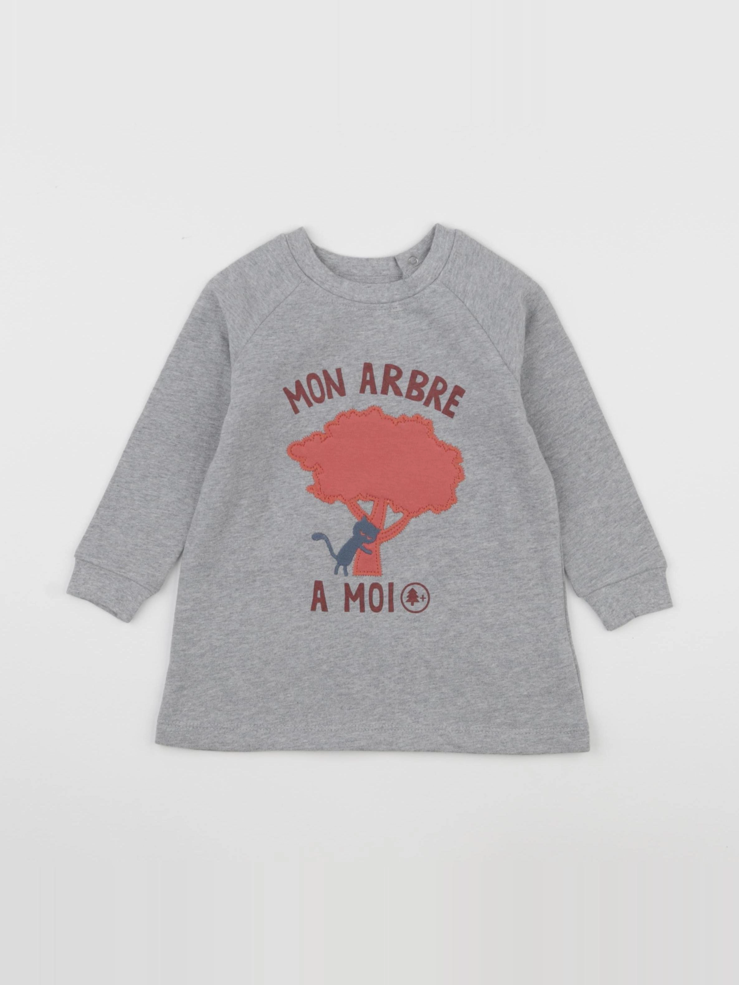 La queue du chat - robe gris - 12 mois