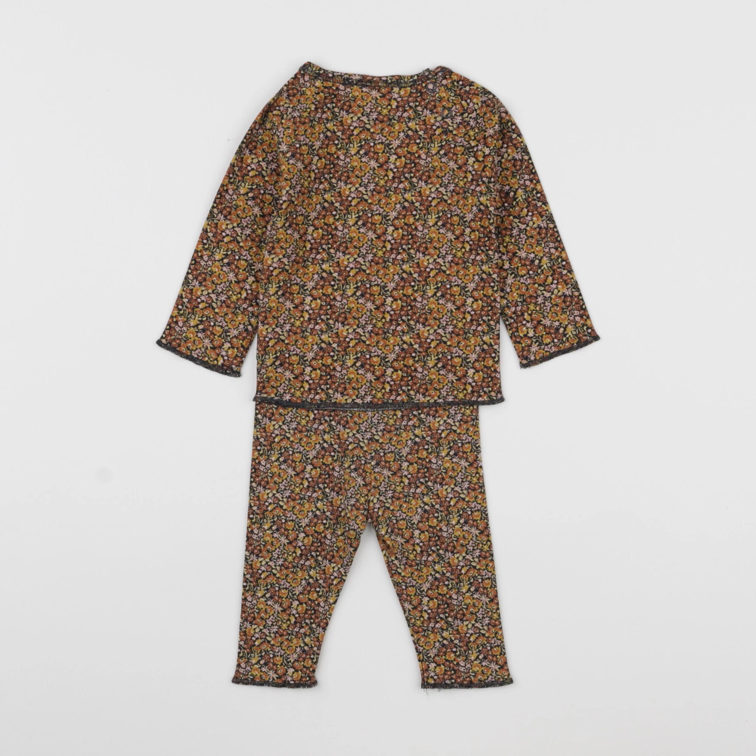 H&M - ensemble marron, jaune - 1/3 mois
