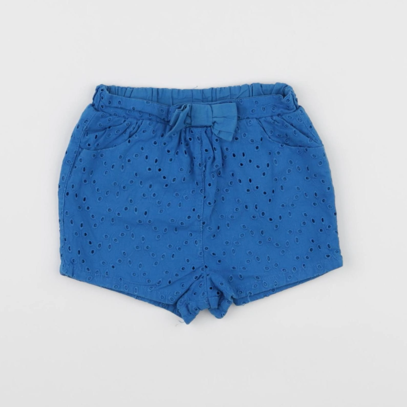 Petit Bateau - short bleu - 12 mois