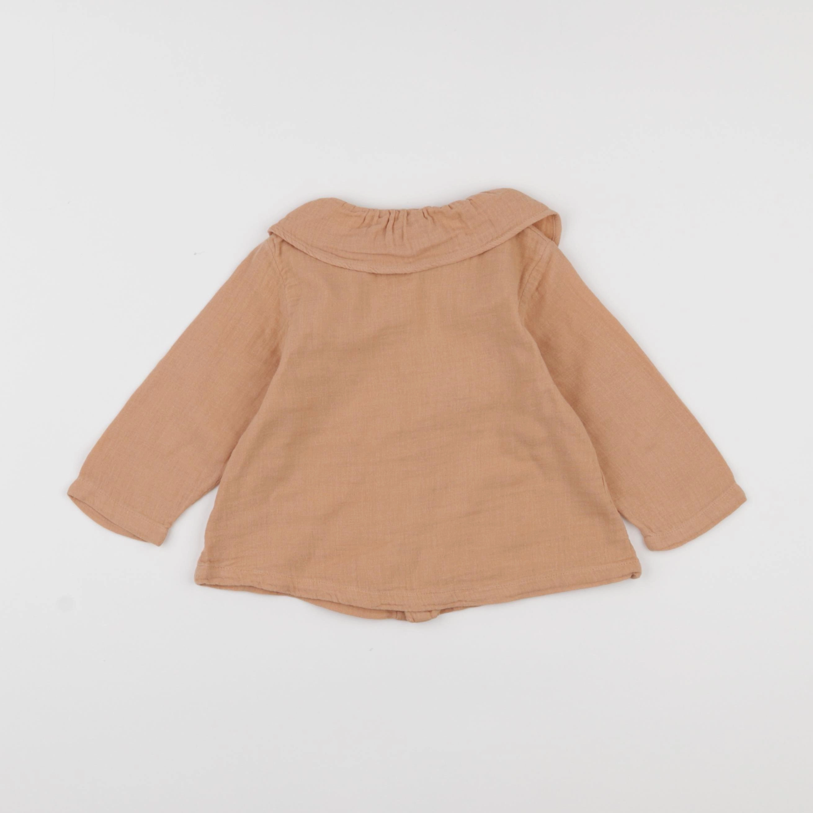 Petit Bateau - blouse marron - 18 mois
