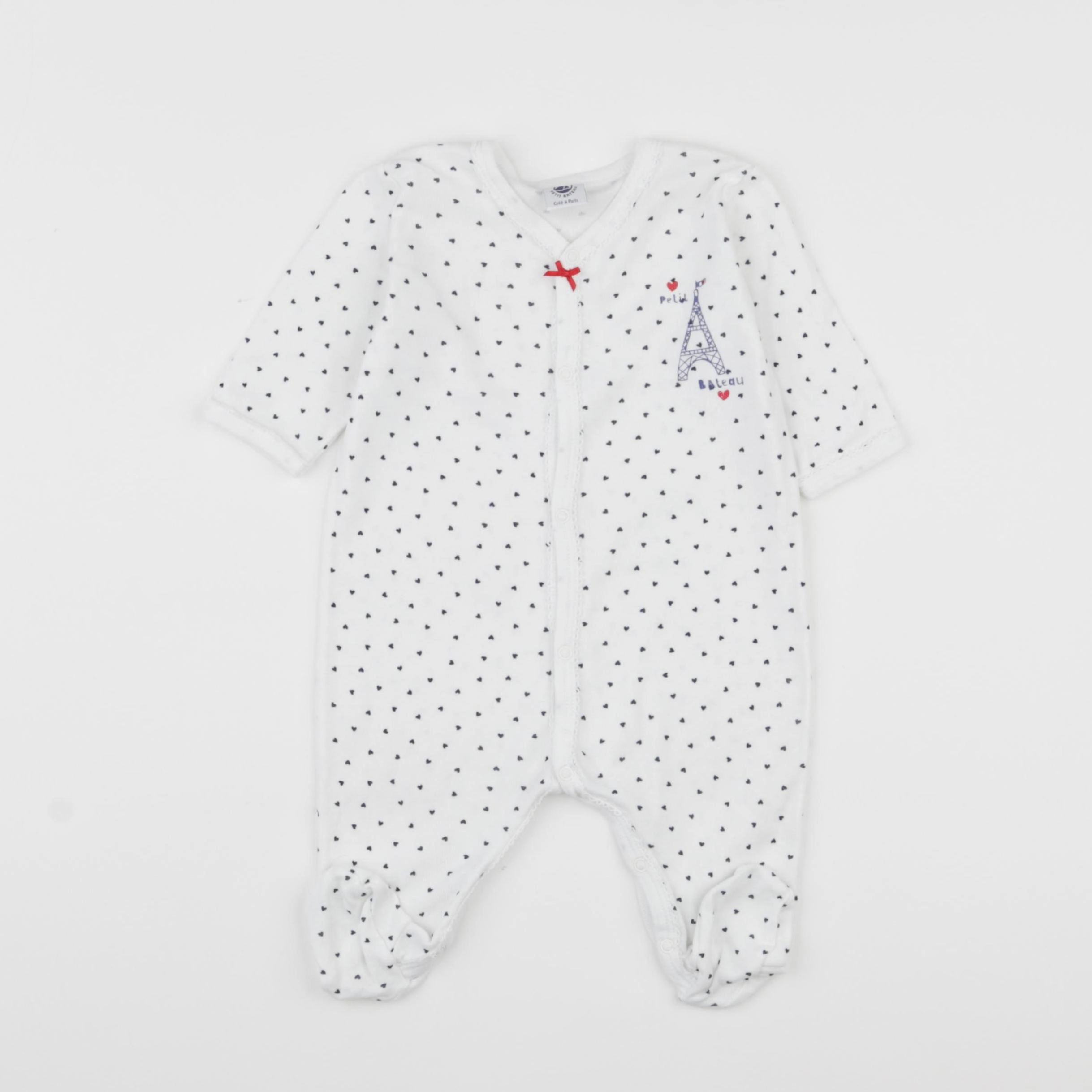 Petit Bateau - pyjama blanc - 3 mois