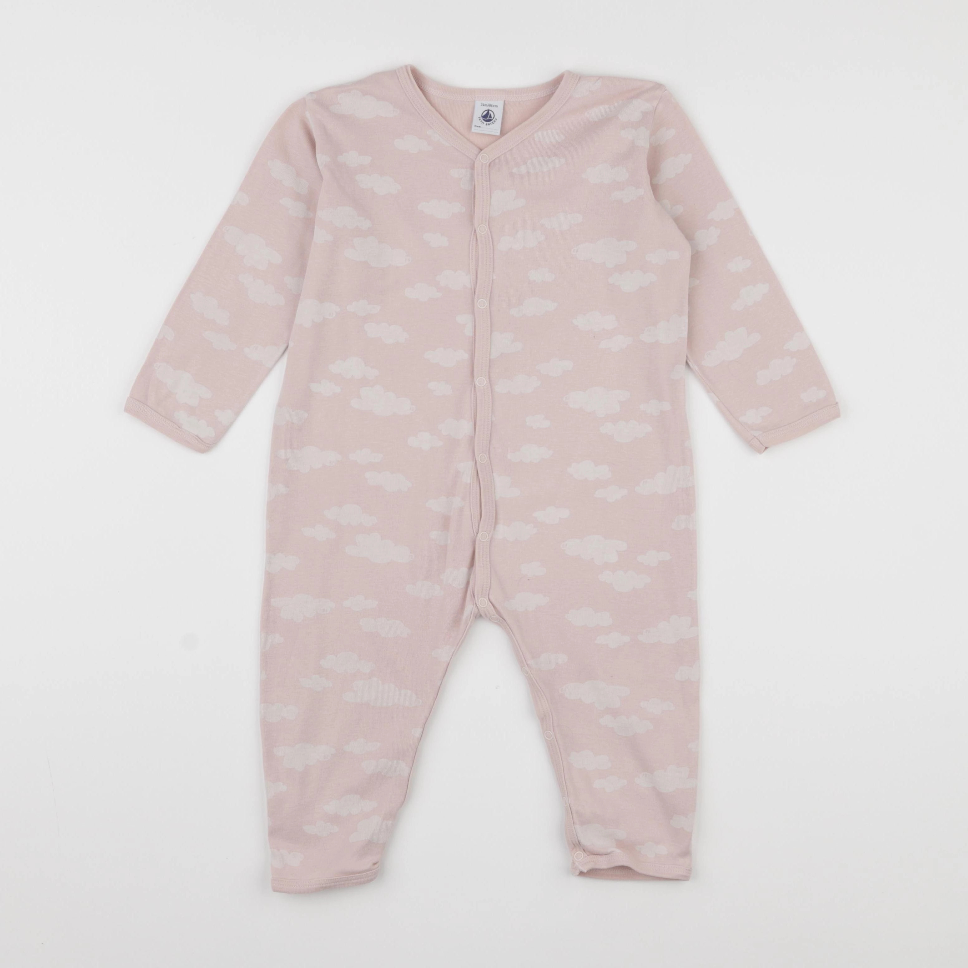 Petit Bateau - pyjama coton rose - 24 mois