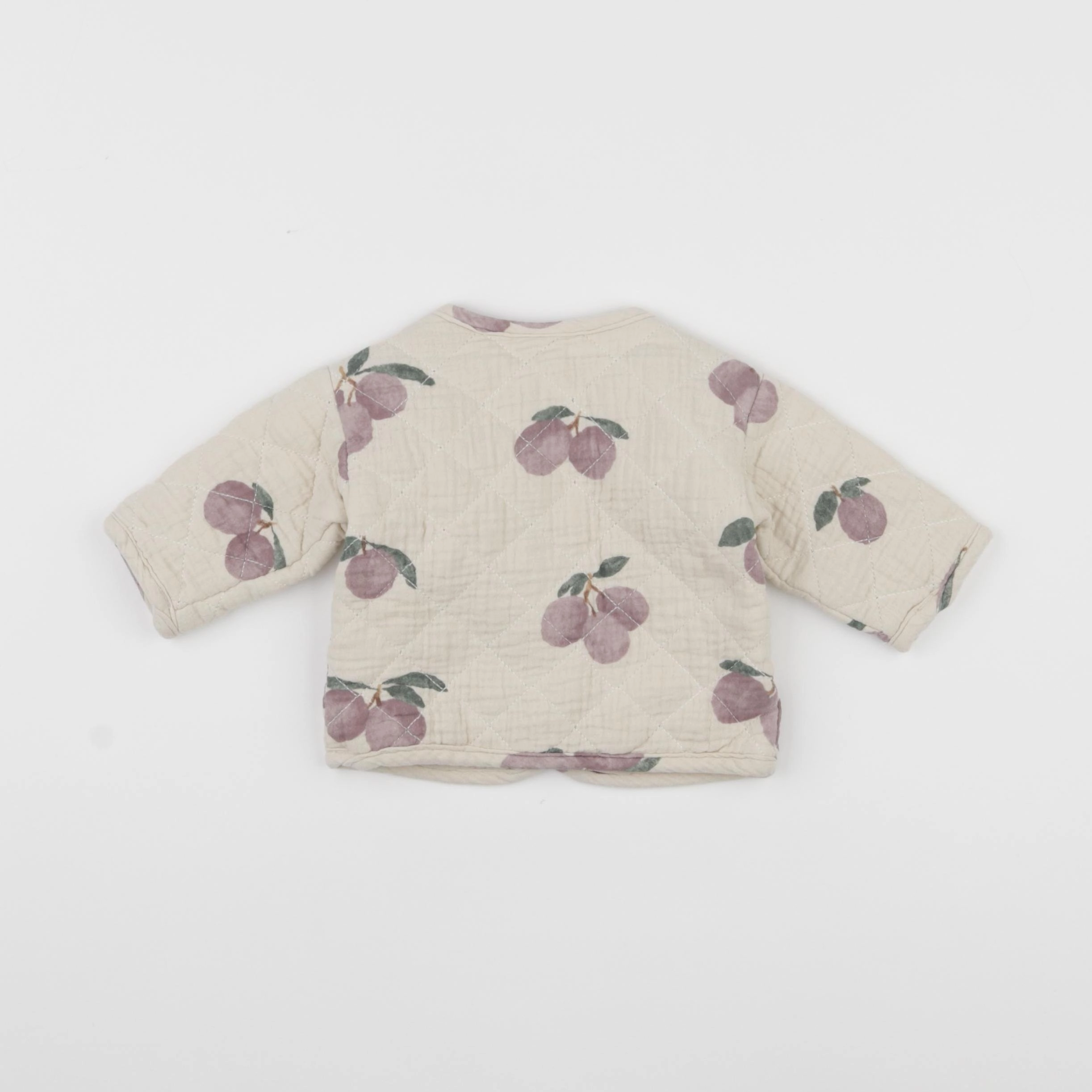 H&M - veste beige, violet - 1 mois