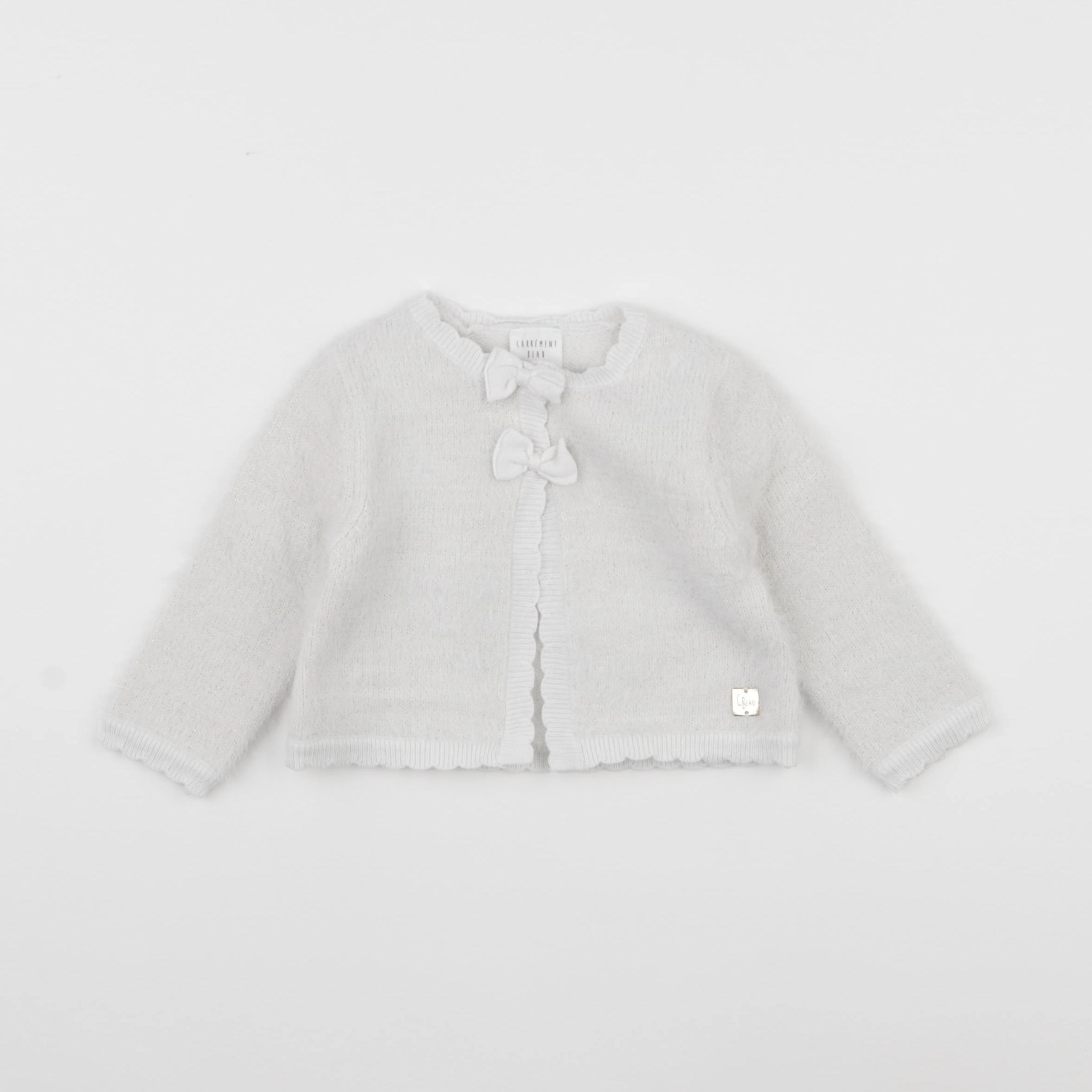 Carrément Beau - gilet blanc, or - 9 mois