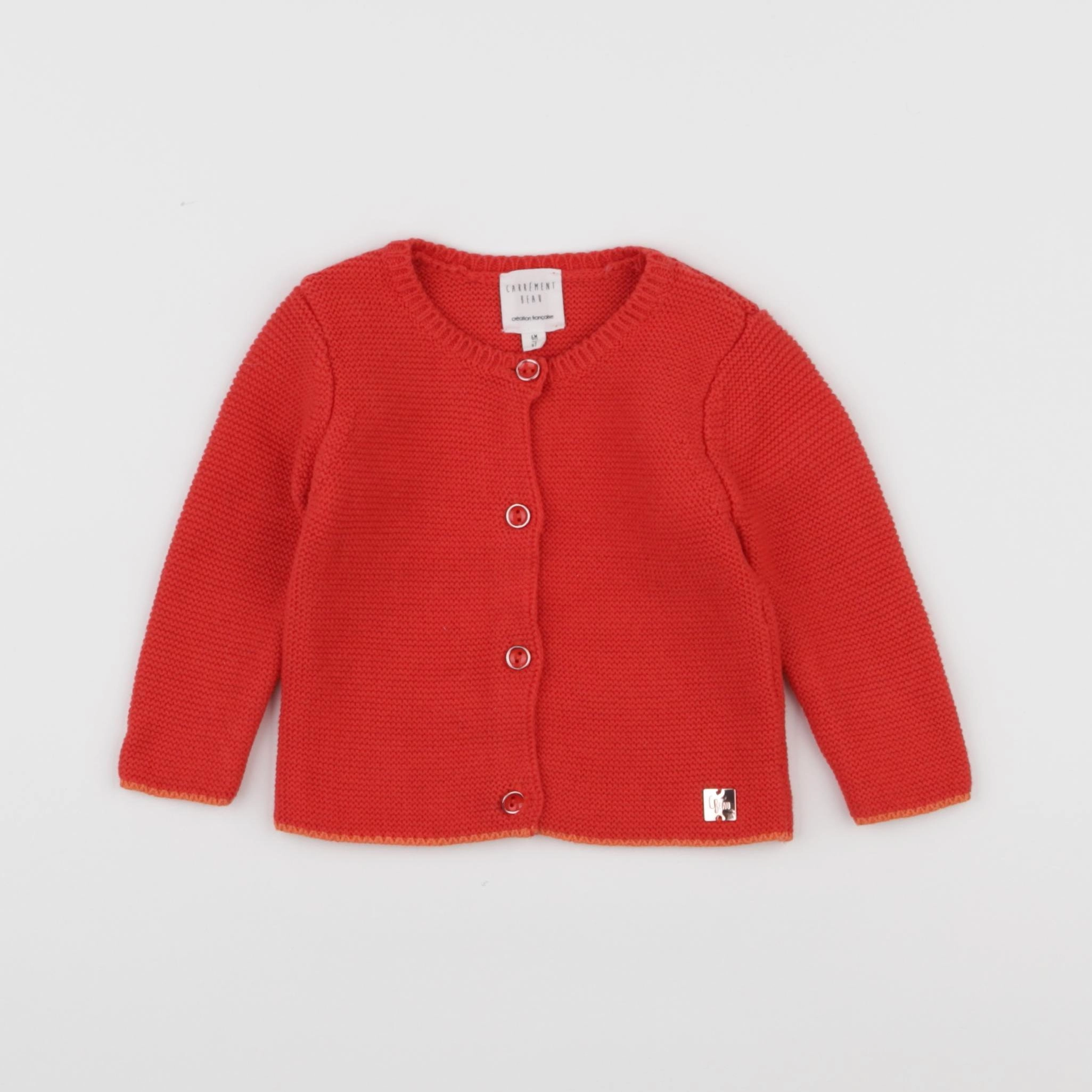 Carrément Beau - gilet rouge - 6 mois