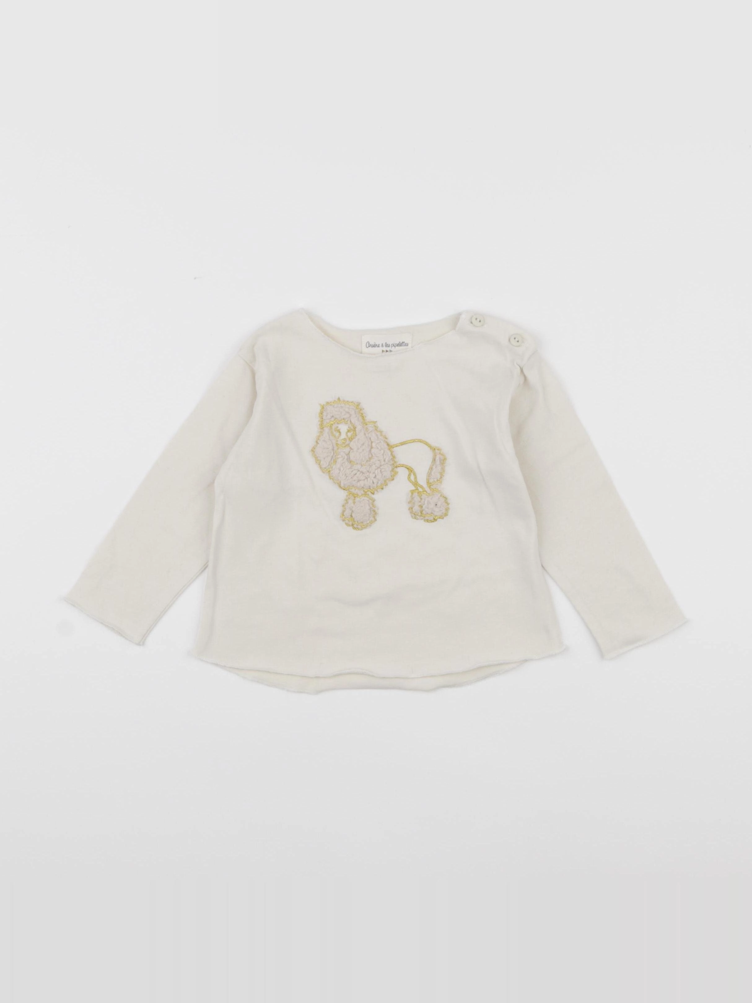 Arsène et les pipelettes - tee-shirt beige - 18 mois