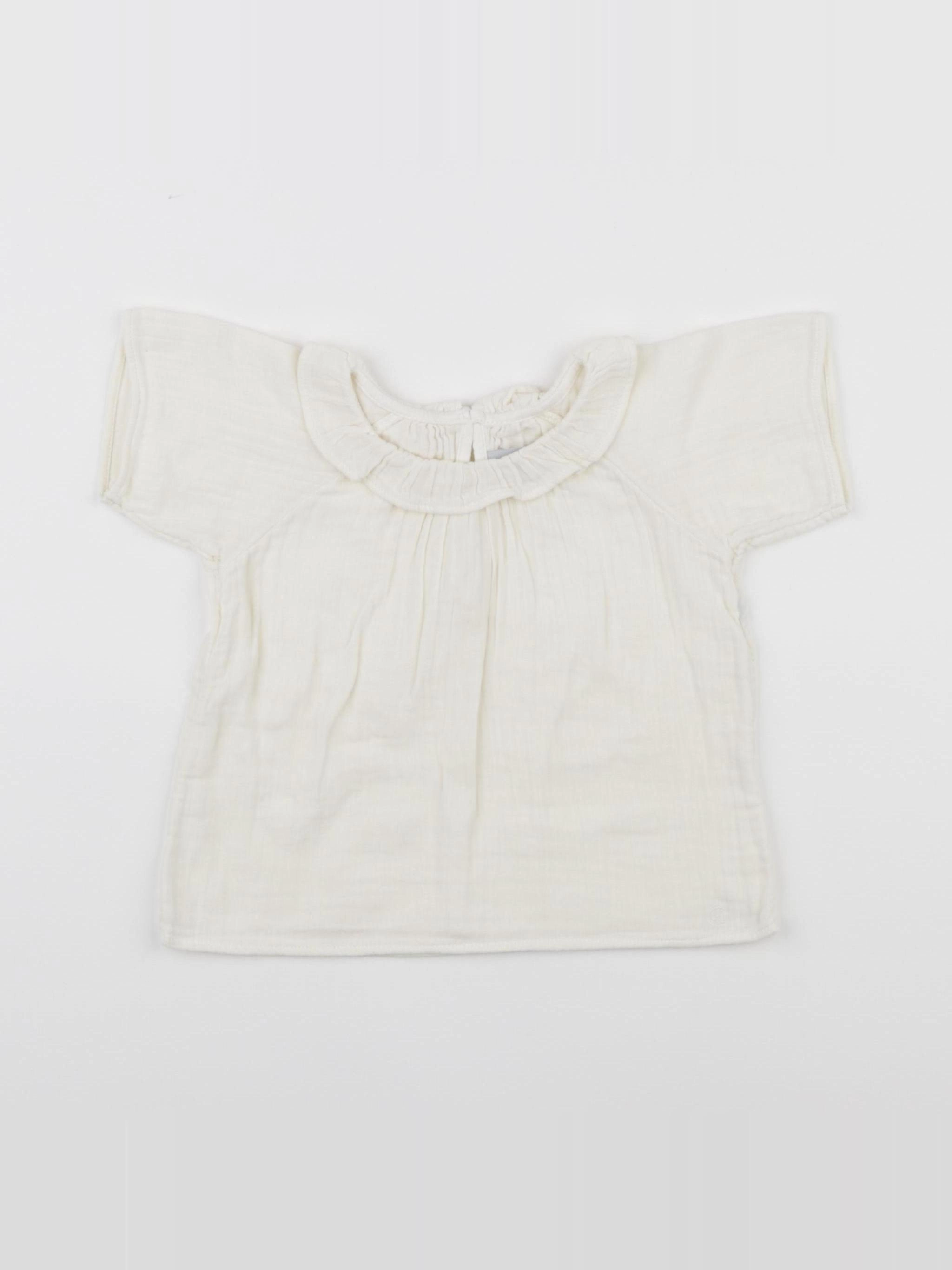 Petit Bateau - blouse beige - 12 mois