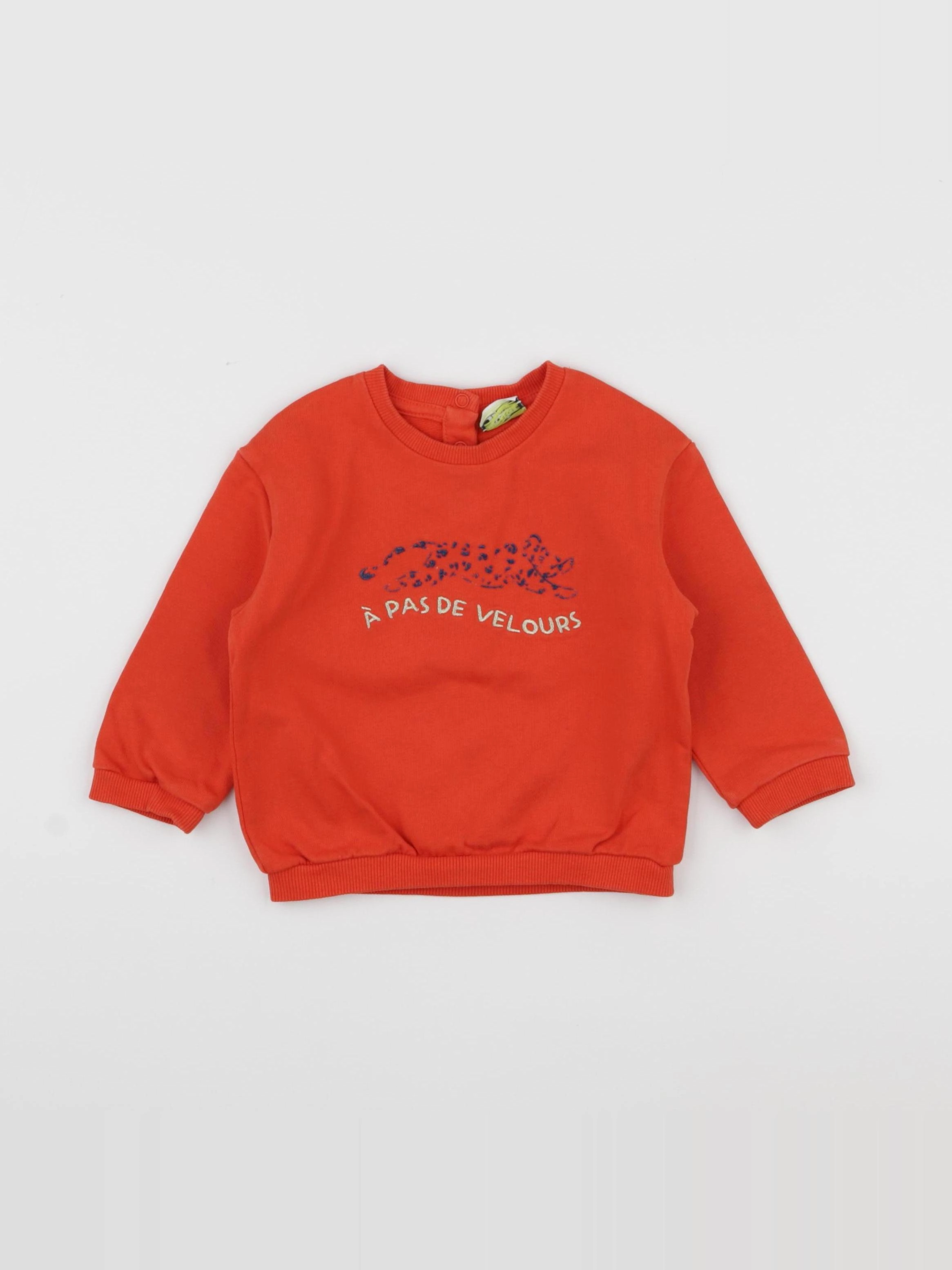 Tape à l'oeil - sweat rouge - 18 mois