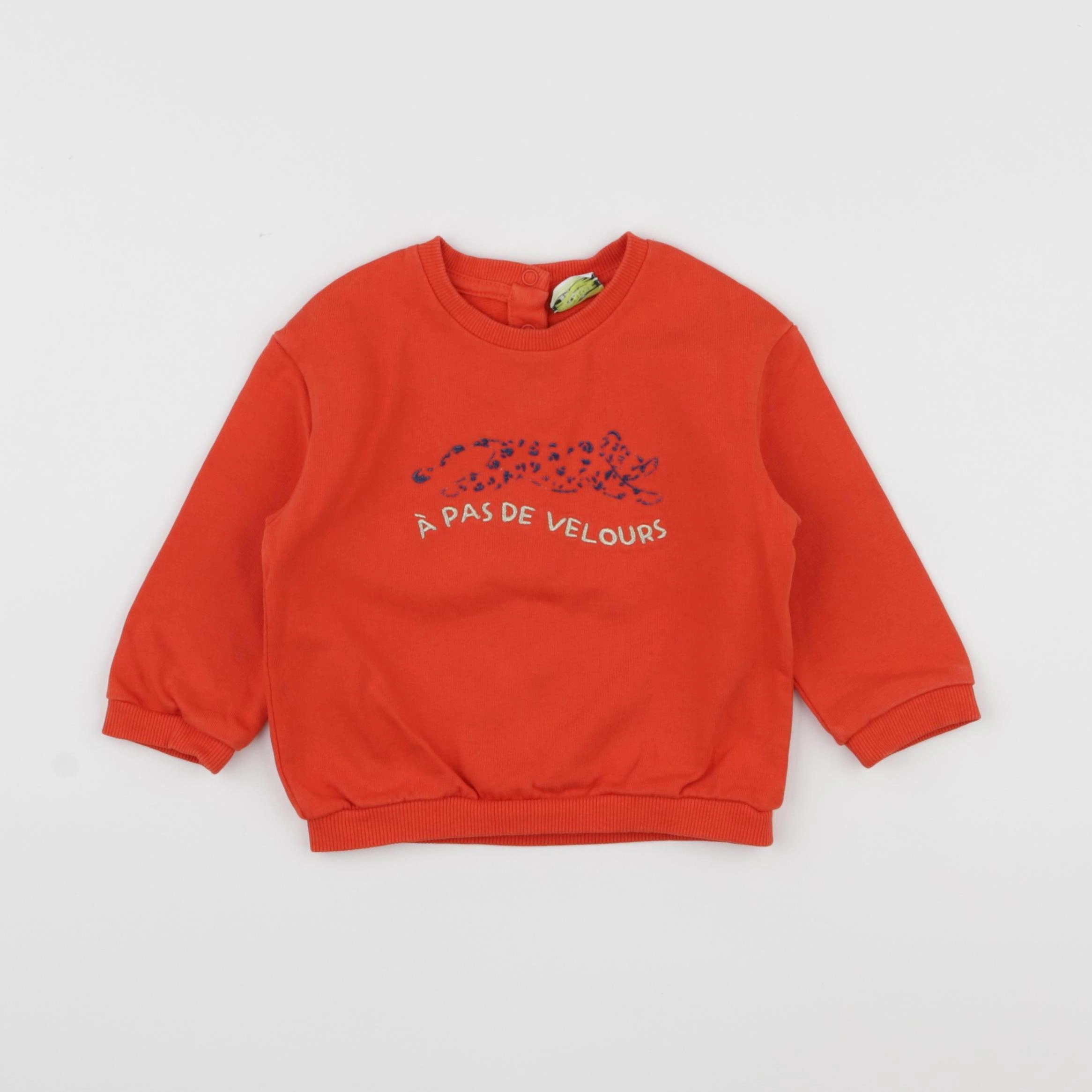 Tape à l'oeil - sweat rouge - 18 mois