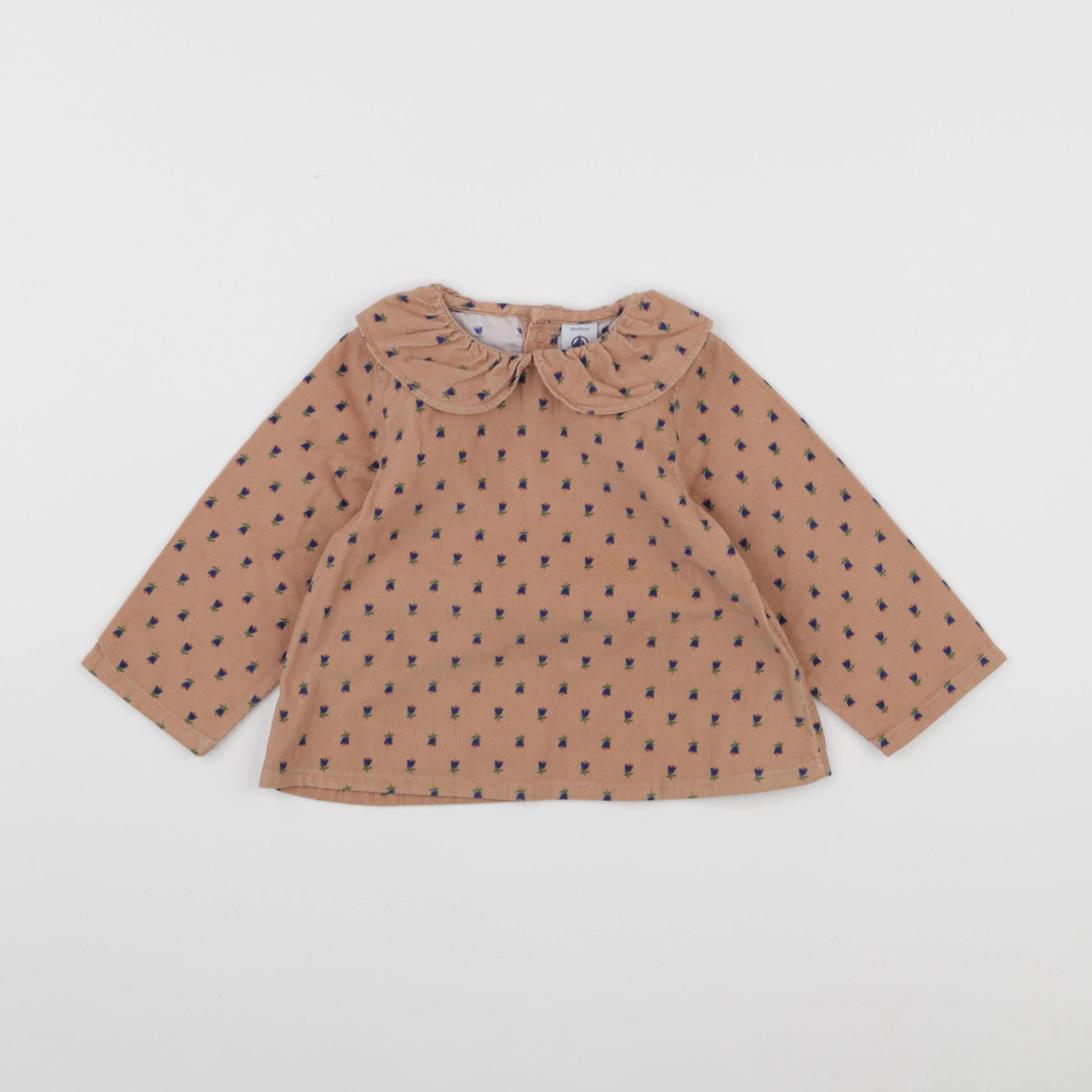 Petit Bateau - blouse marron - 18 mois