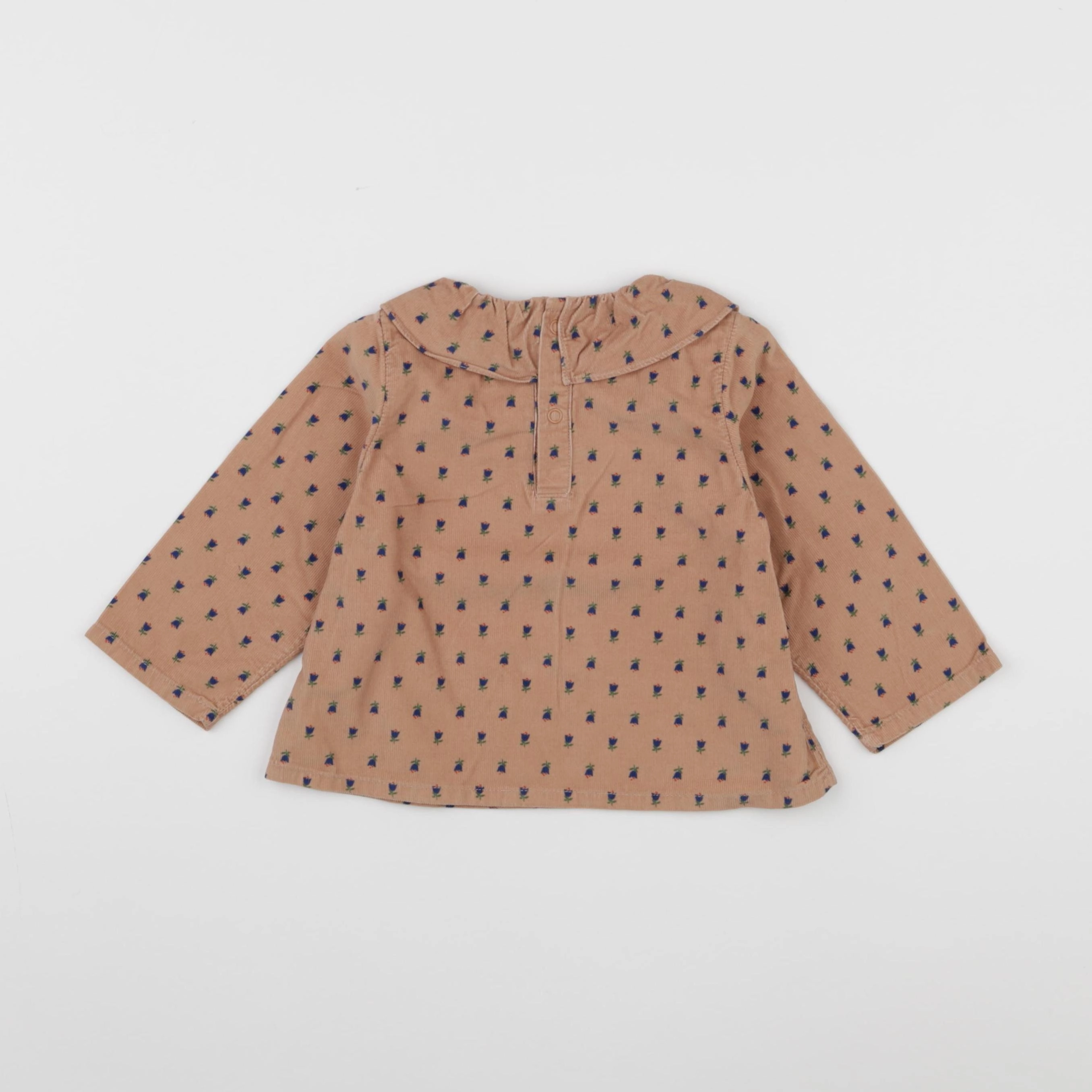 Petit Bateau - blouse marron - 18 mois